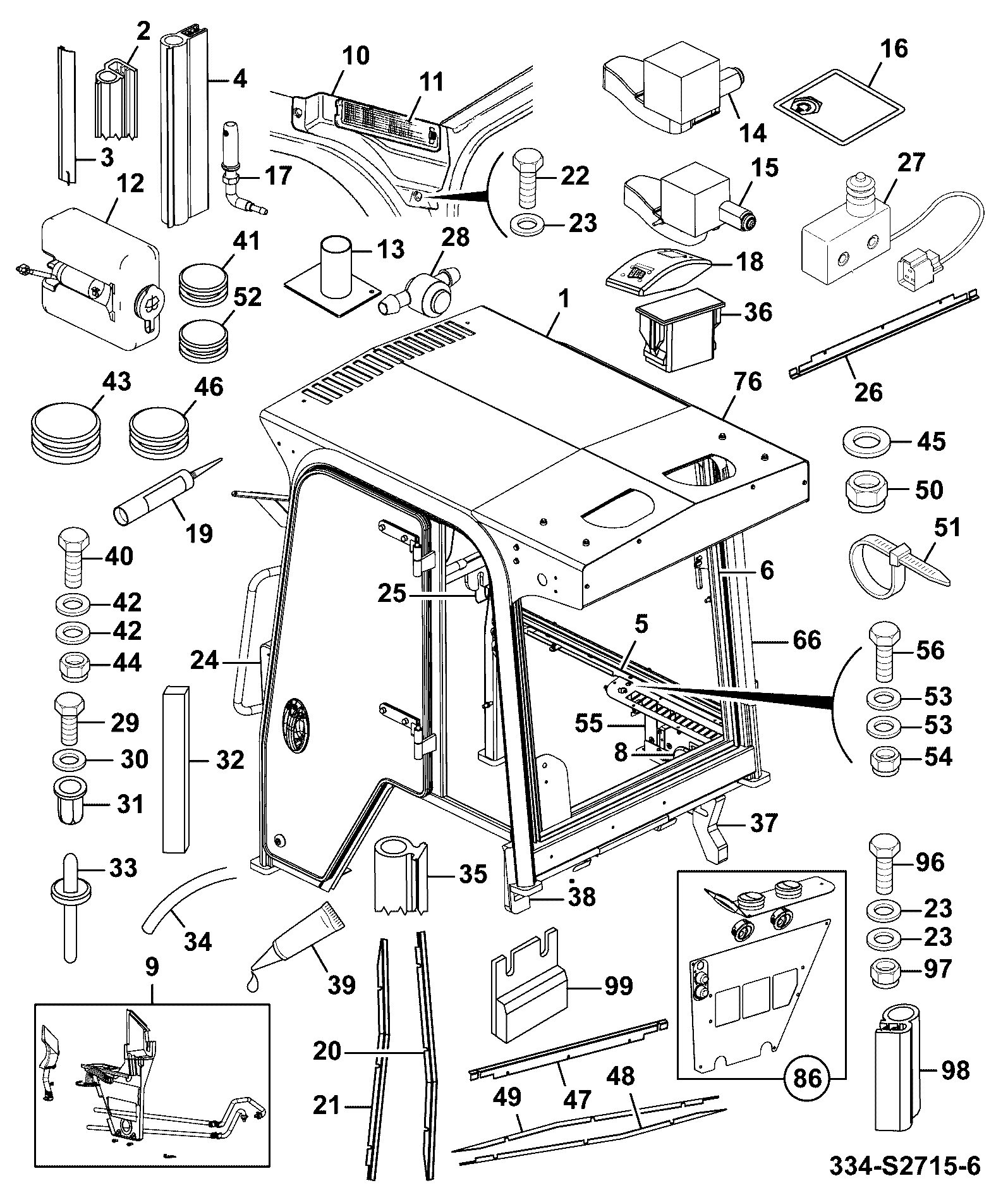 Отопитель 334/S5479 JCB