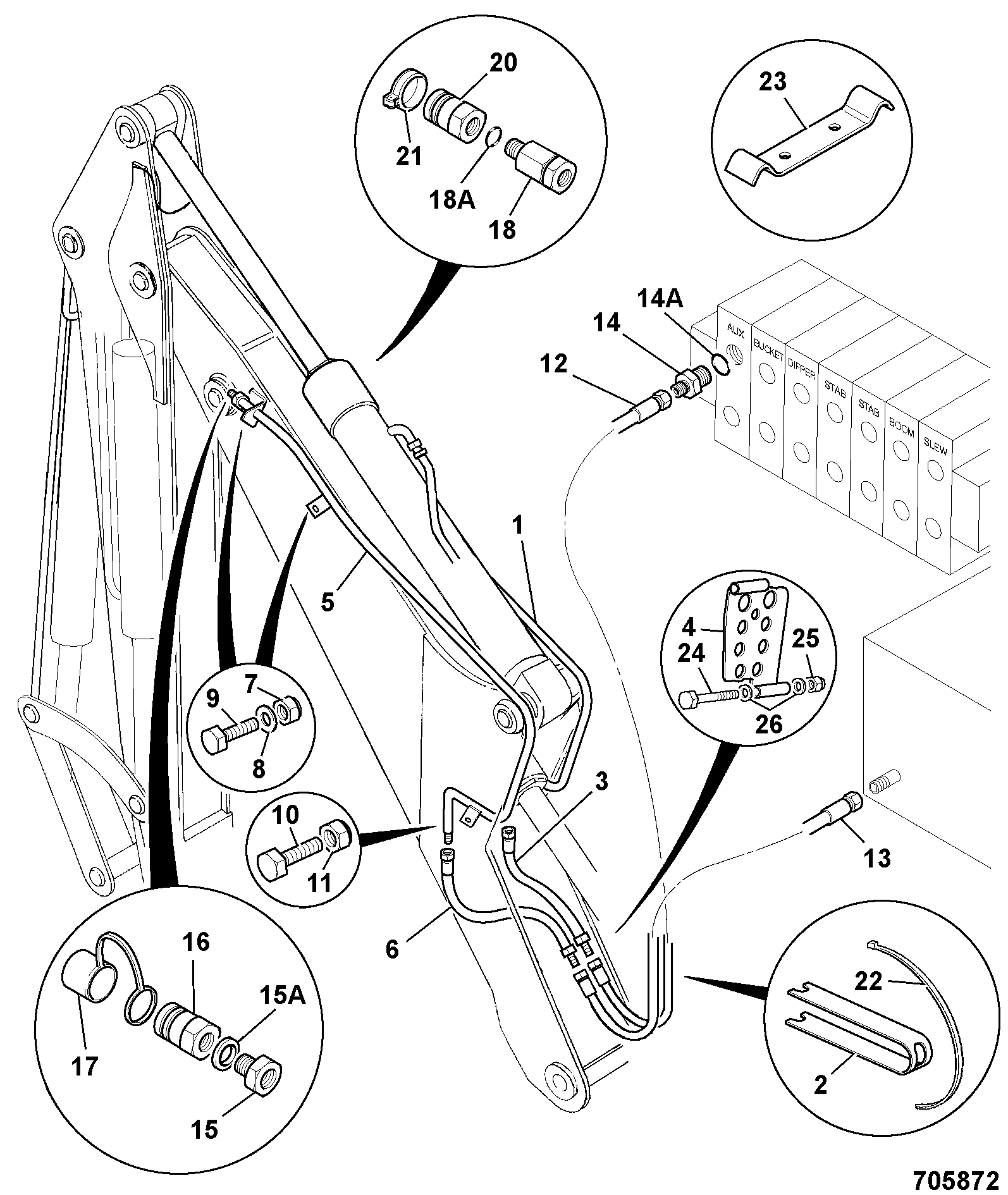 шланг 332/C6036 JCB