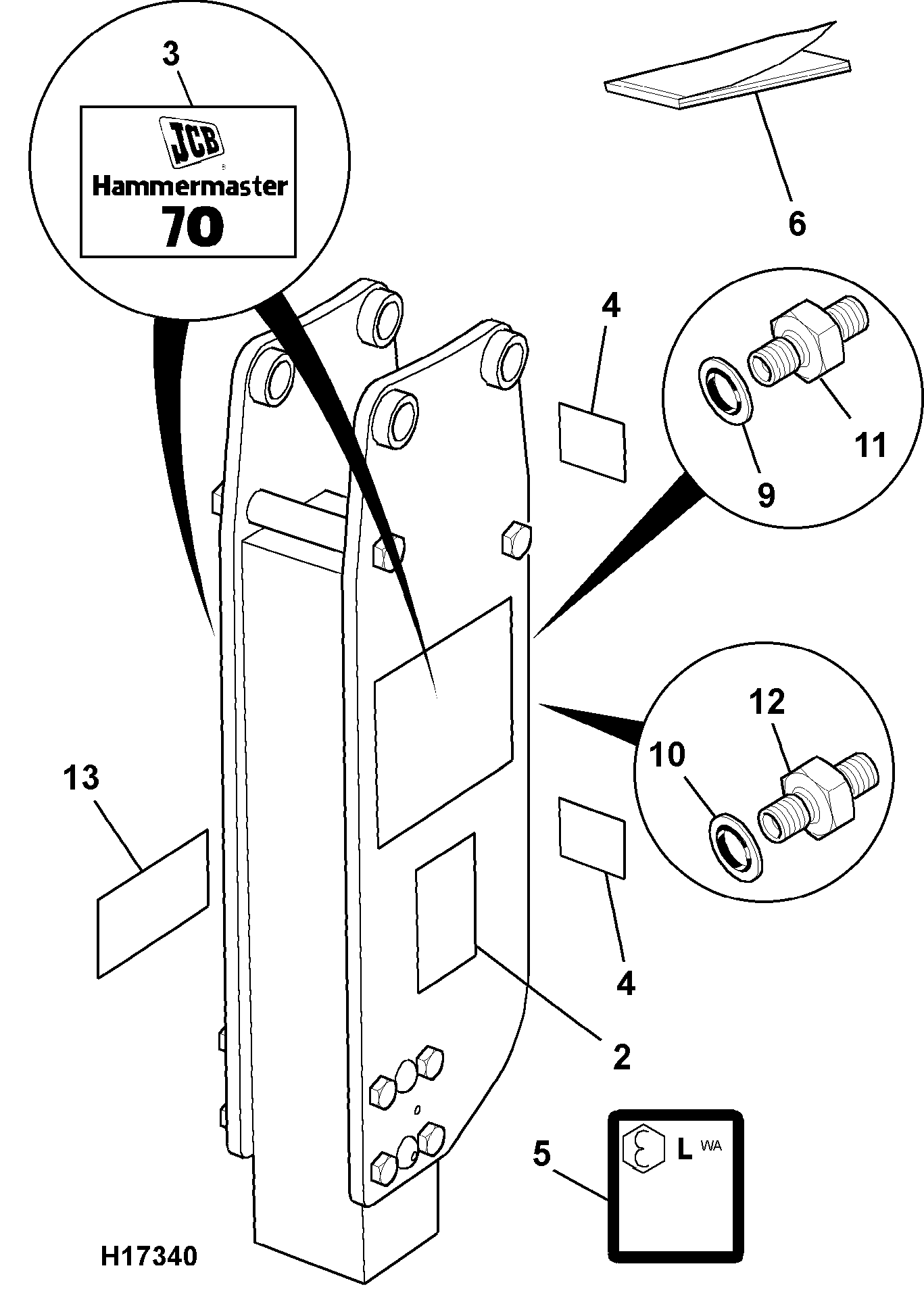 Наклейка 817/04348 JCB