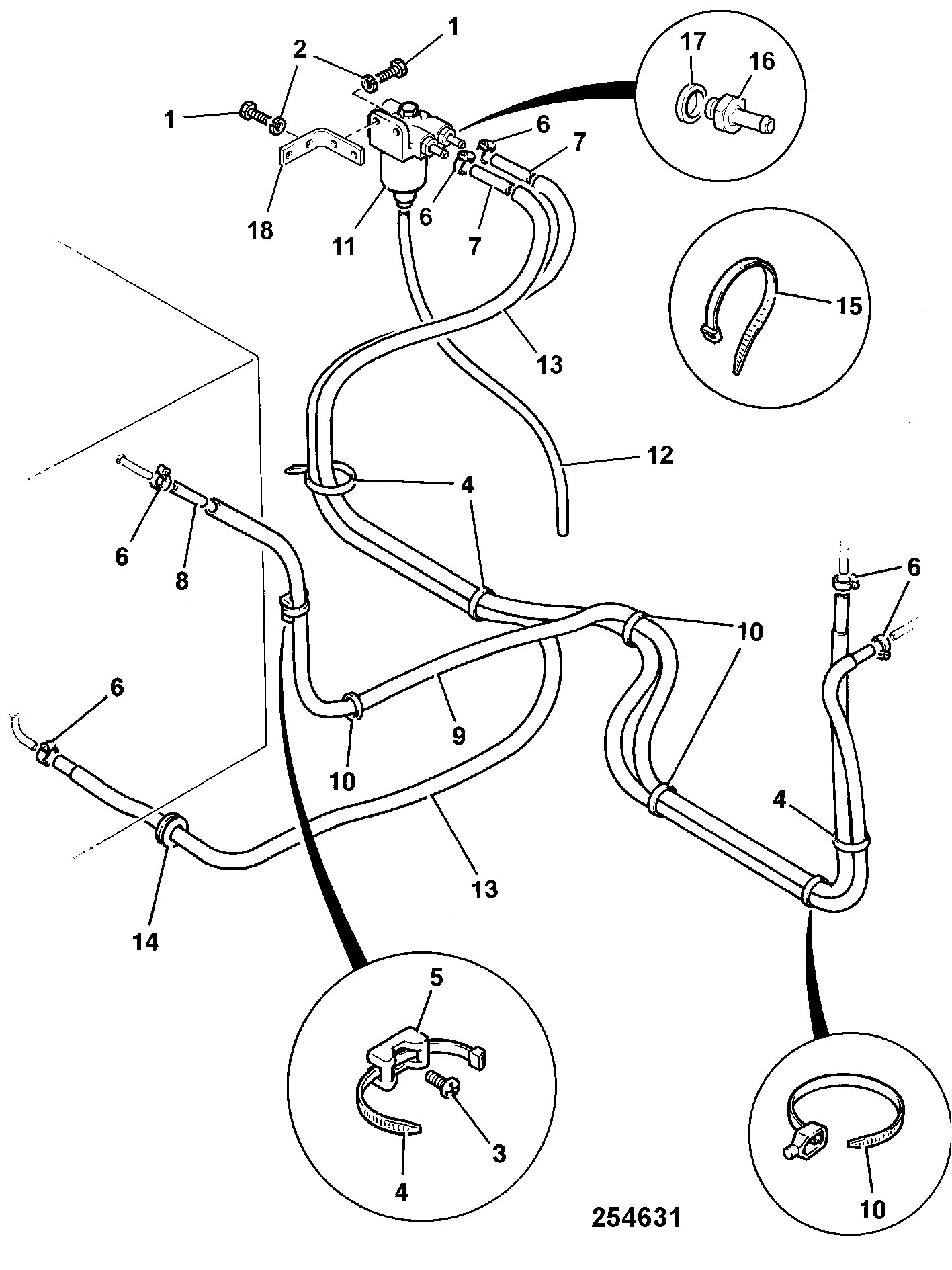трубка JSH0010 JCB