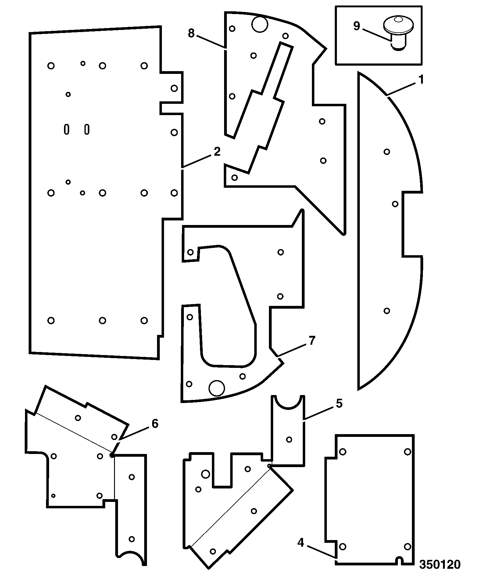 панель 331/17337 JCB