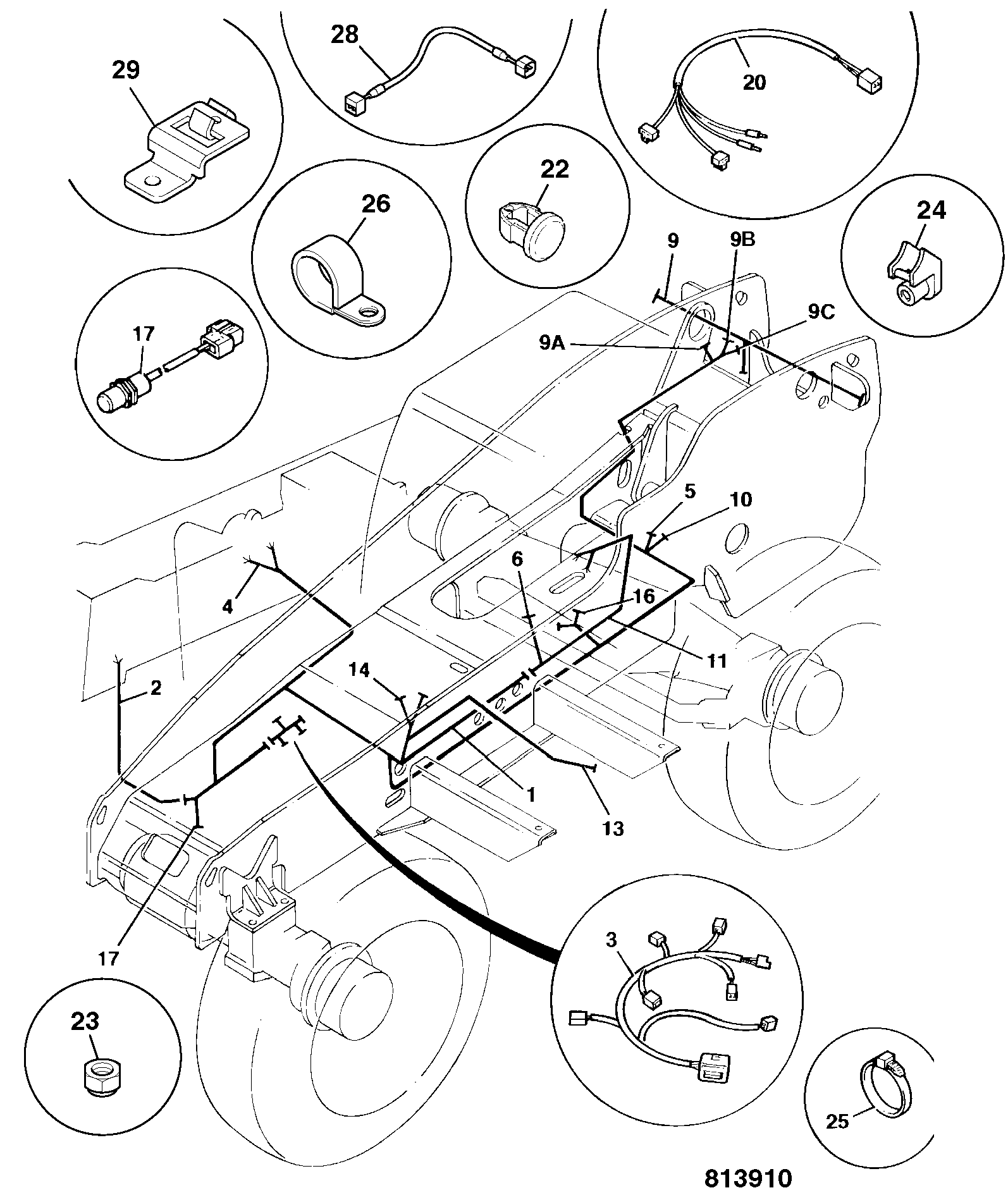 жгут проводов 332/E8301 JCB