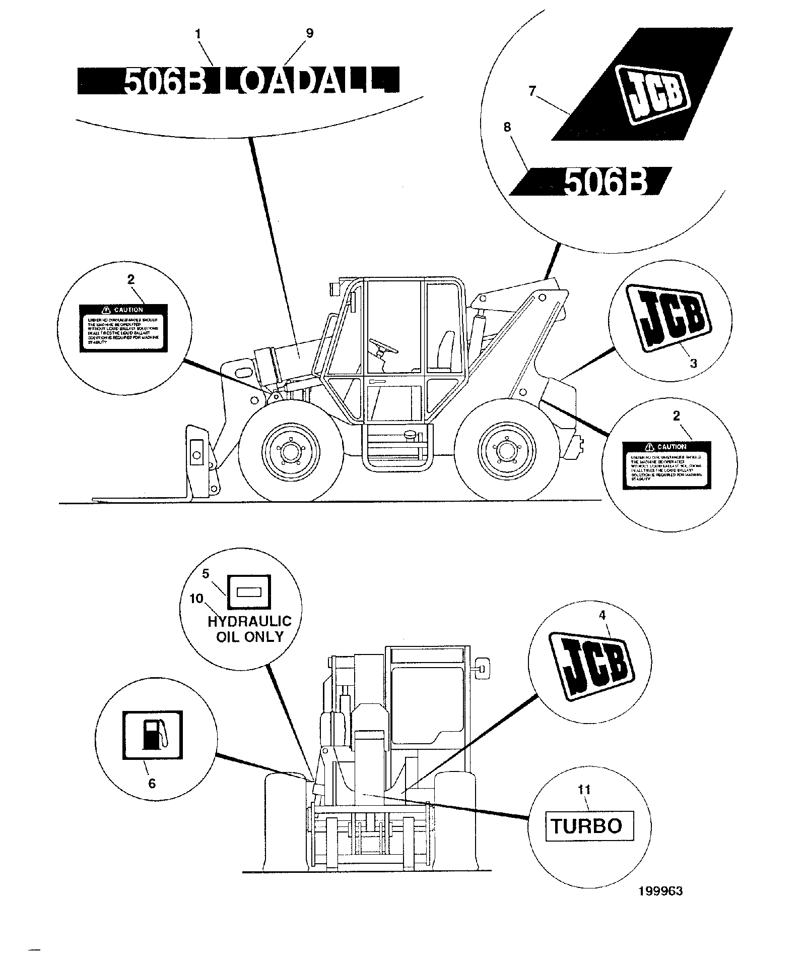 Наклейка 817/03540 JCB