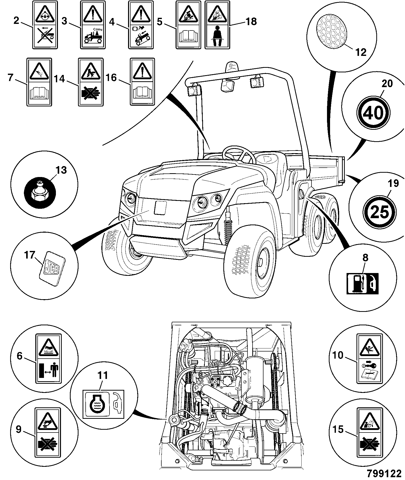 Наклейка 817/20082 JCB
