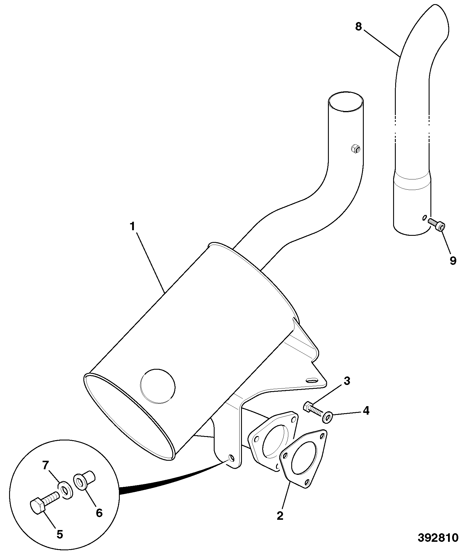 глушитель 331/23396 JCB