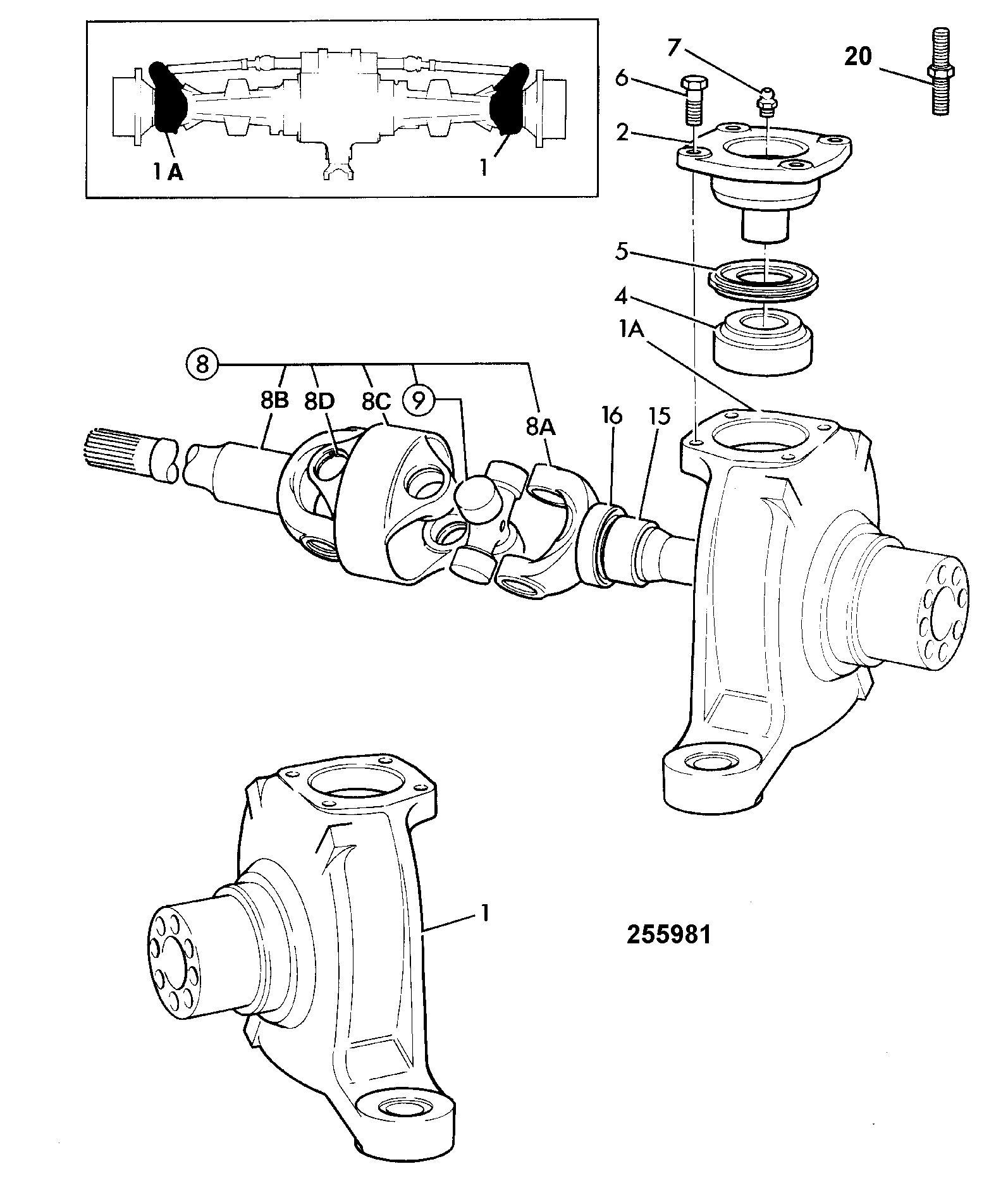 Комплект 333/H4196 JCB