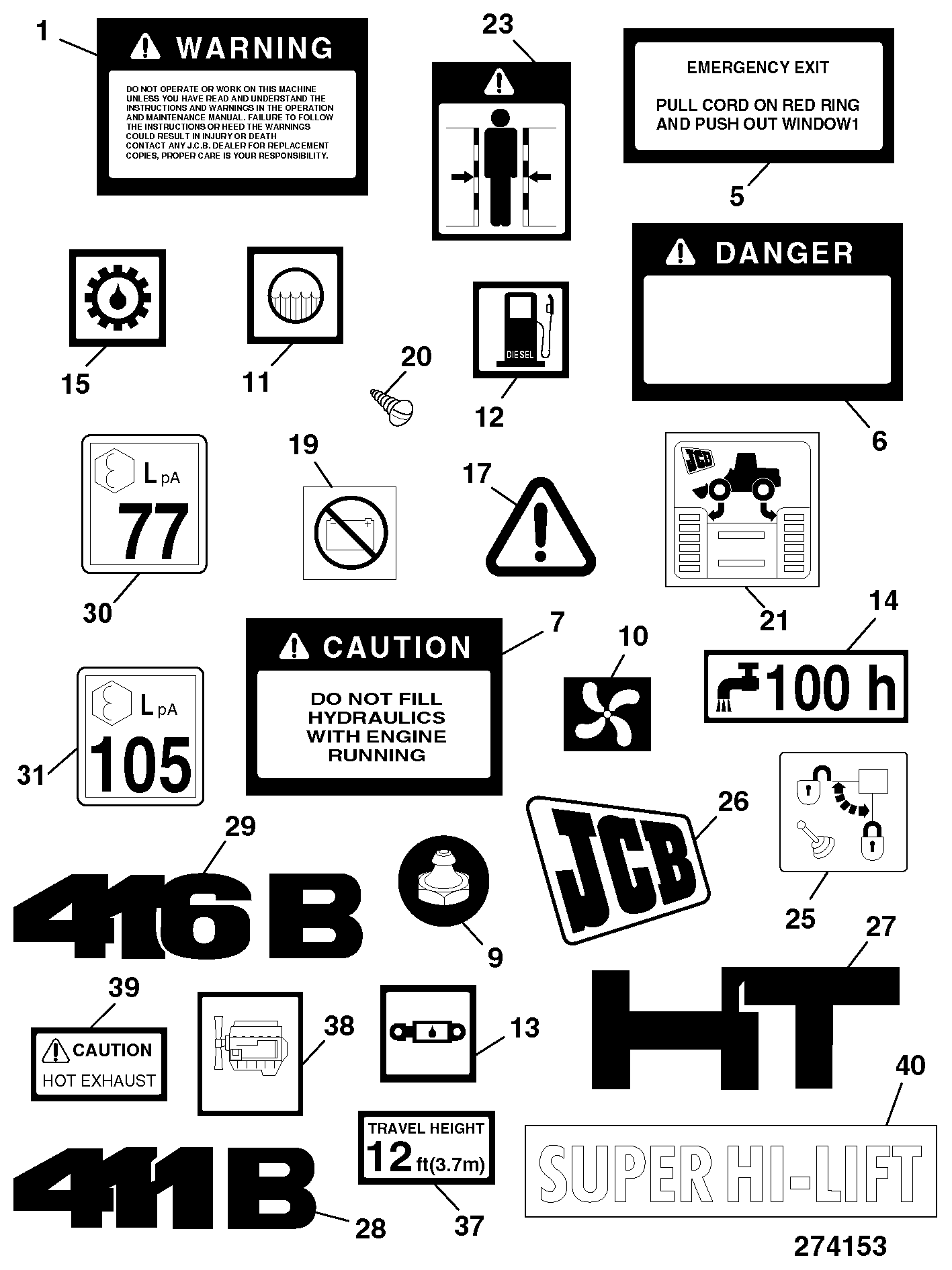 Наклейка 817/04593 JCB
