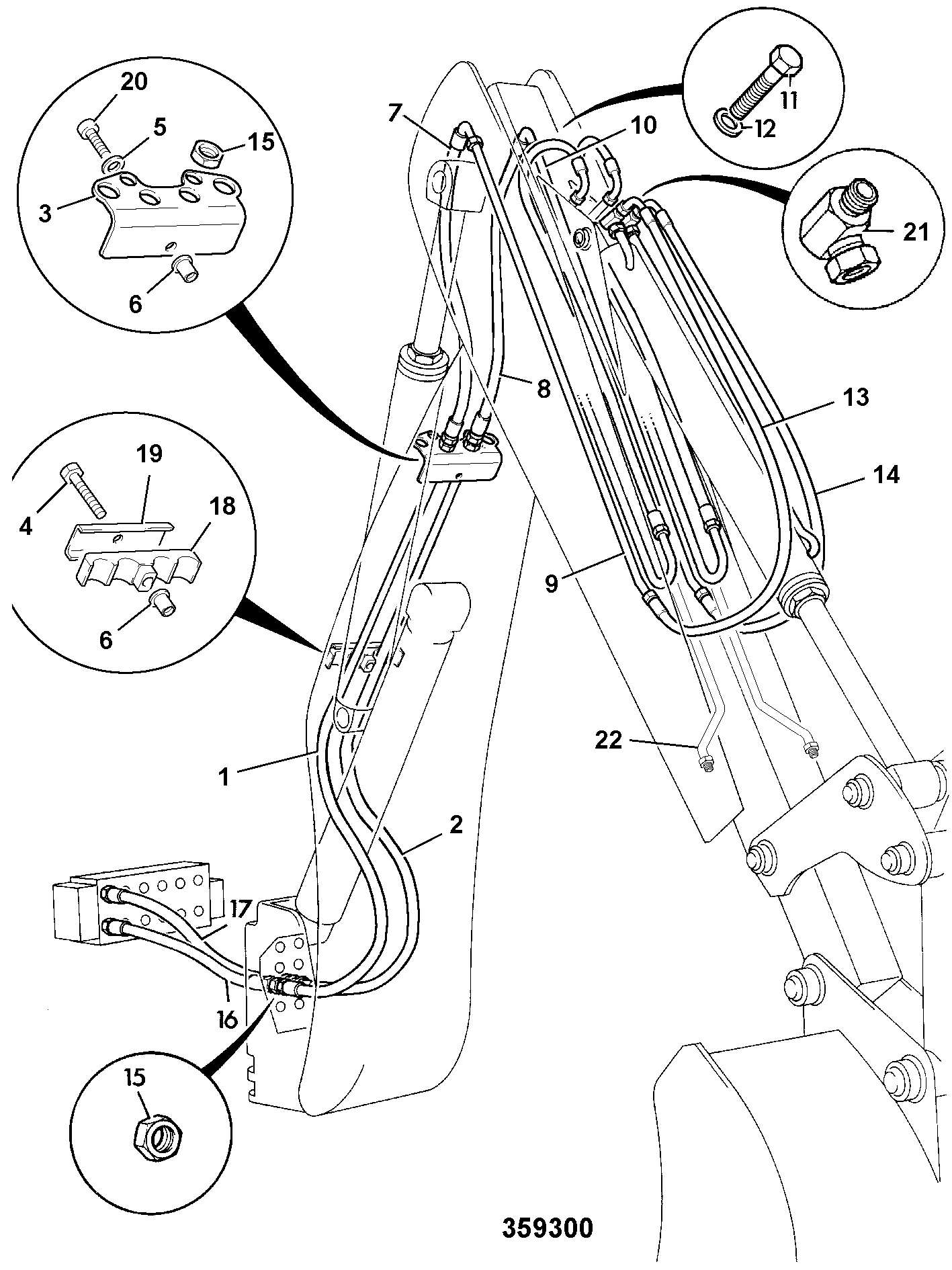 Шланг 332/C3321 JCB