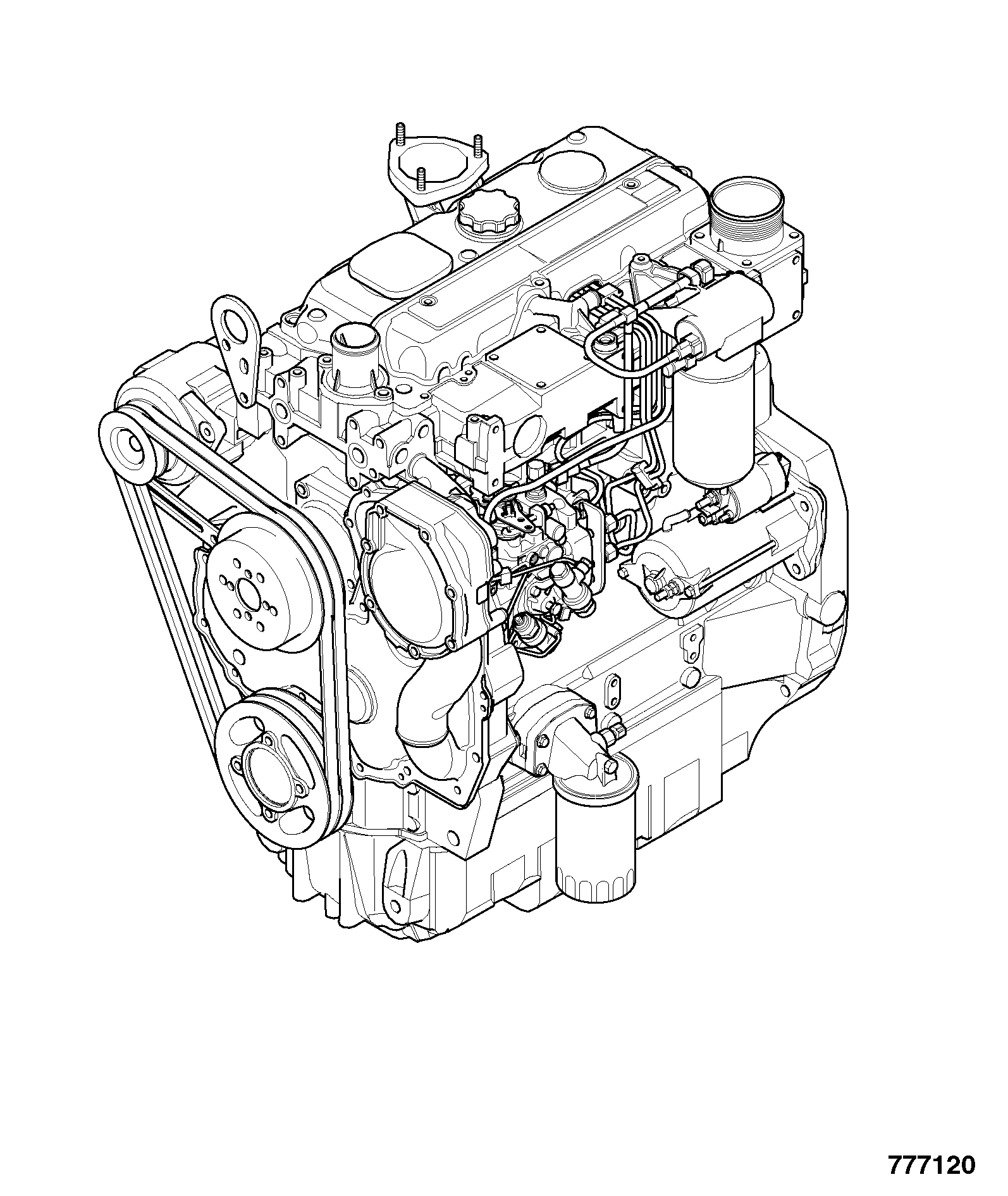 Двигатель 01/145222 JCB