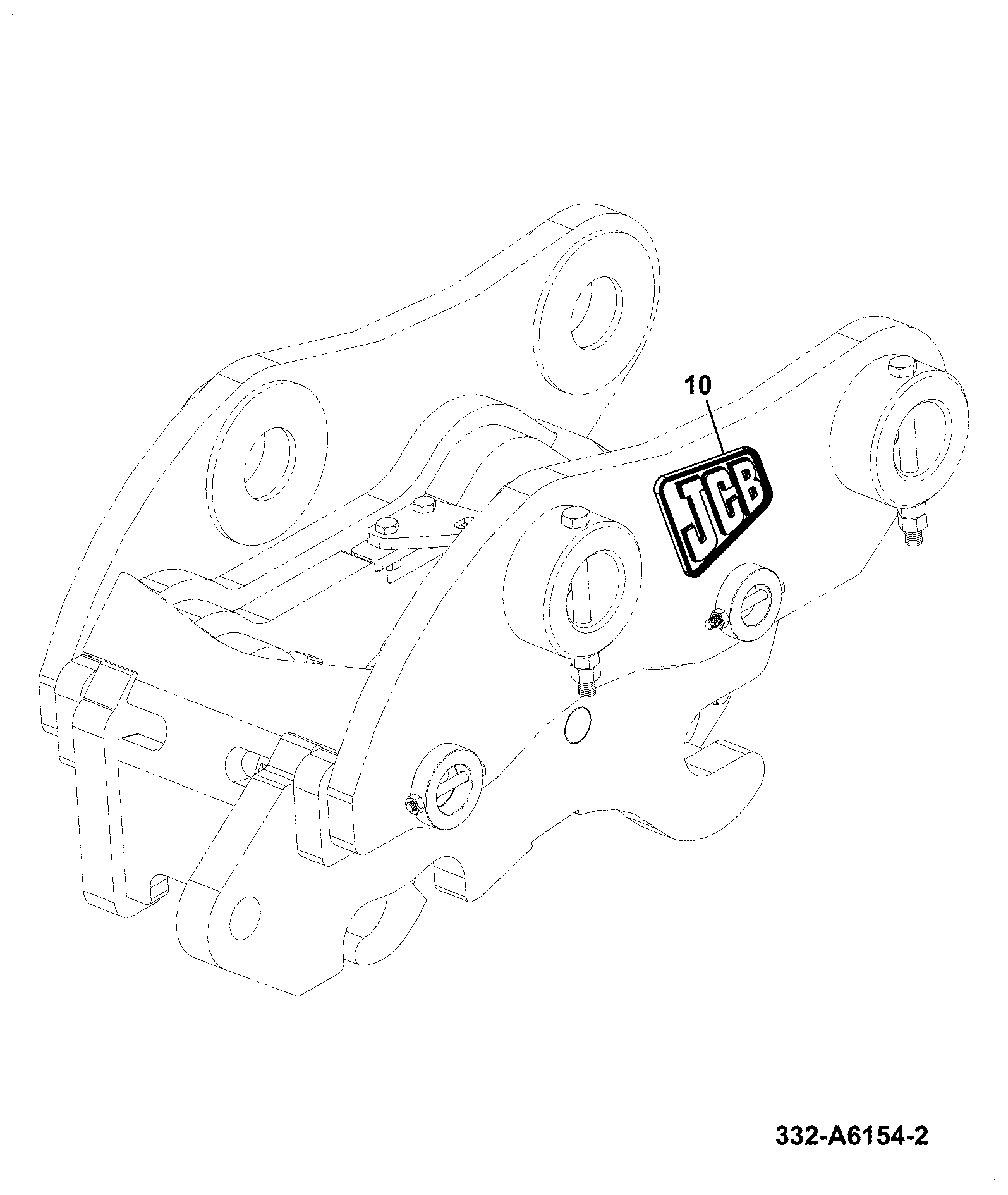 наклейка 332/A9170 JCB