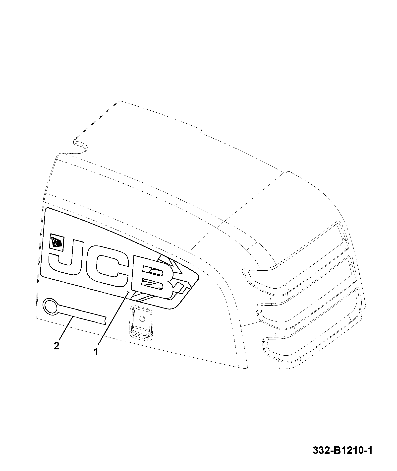 Наклейка 332/B1092 JCB