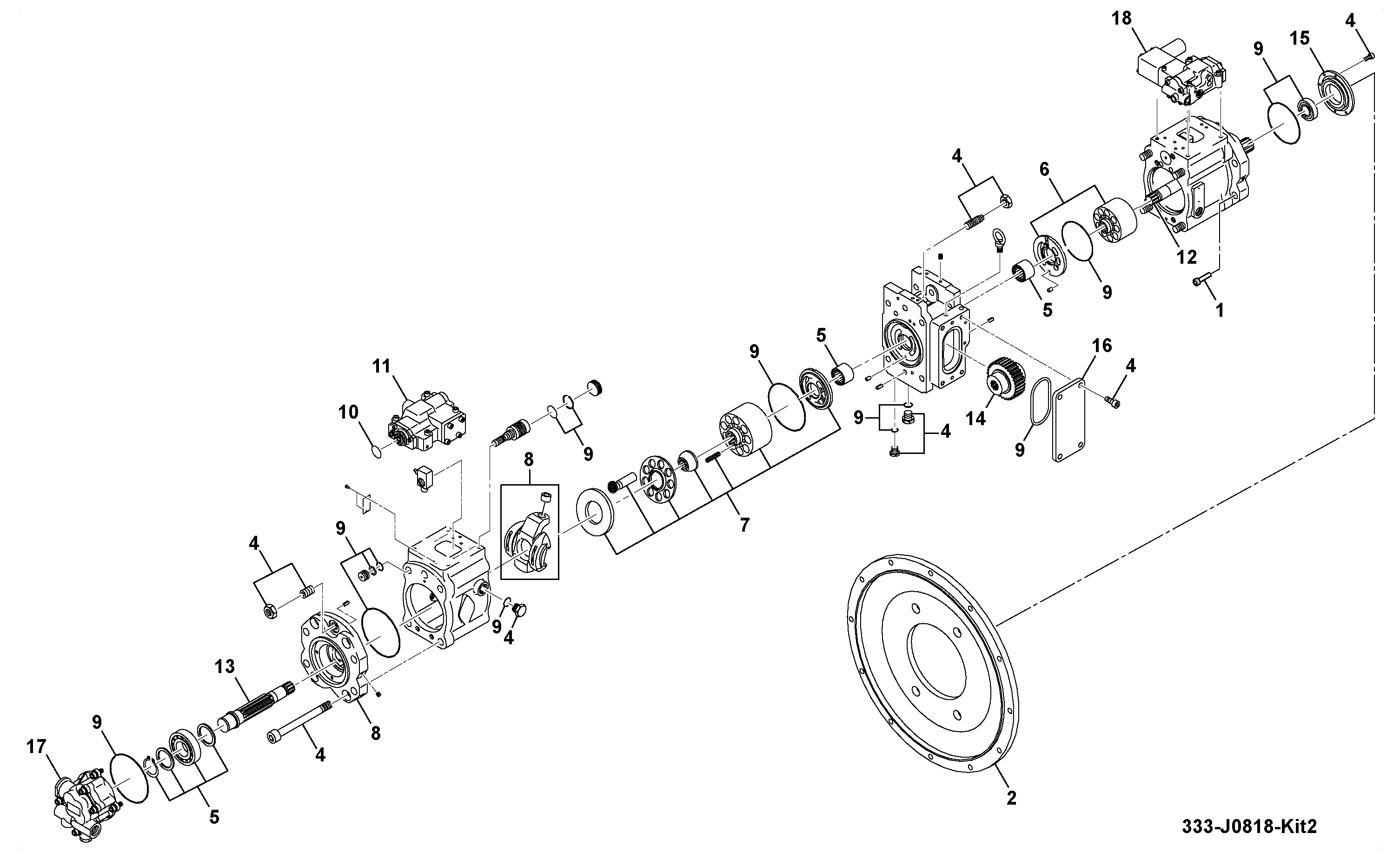 Комплект 334/E0567 JCB