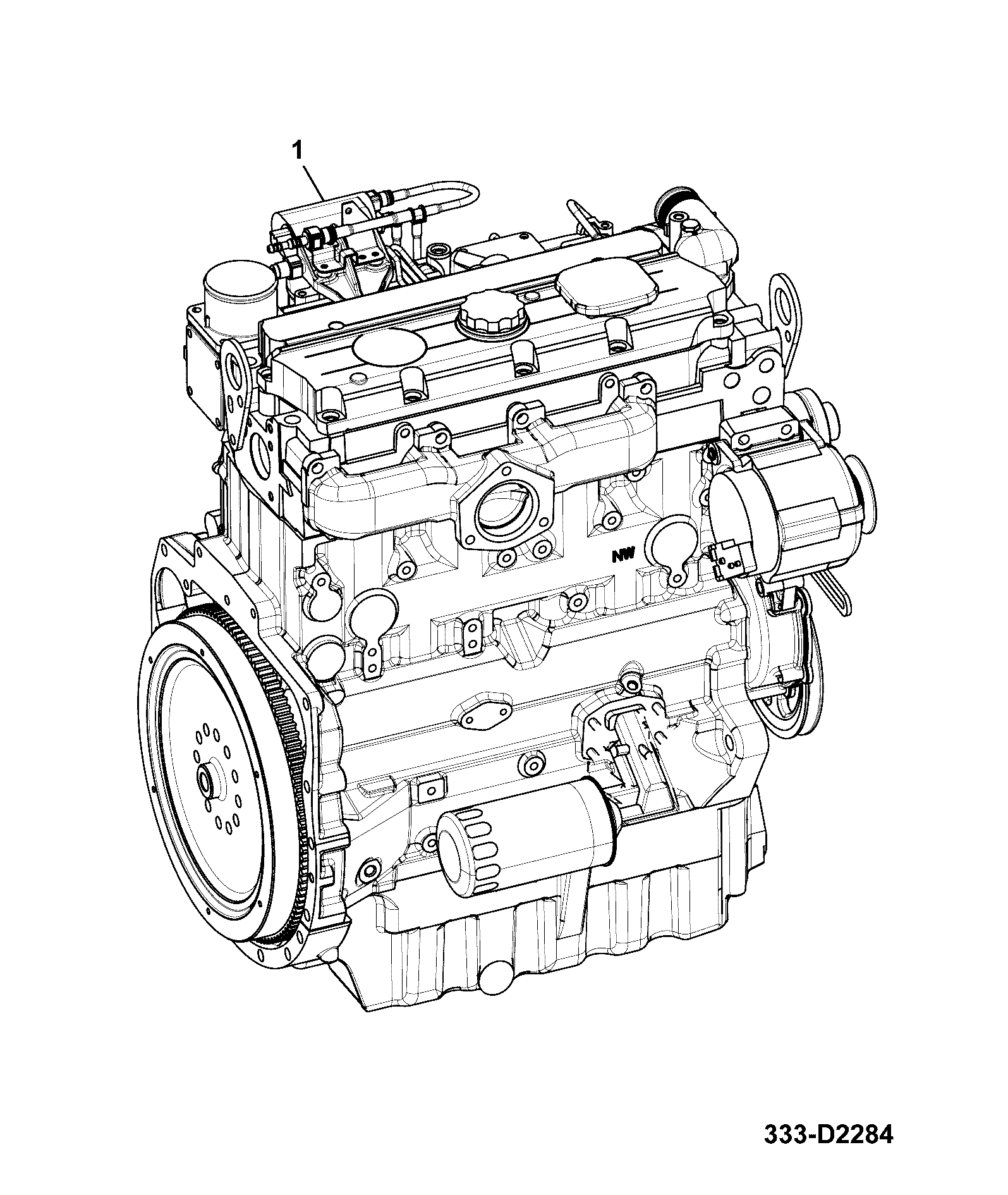Двигатель 333/D2284 JCB