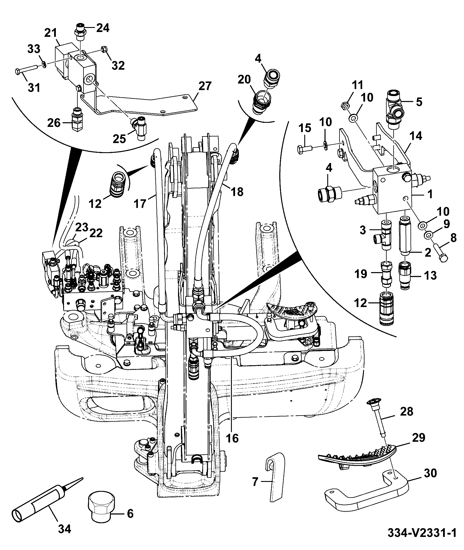Педаль 333/V9747 JCB
