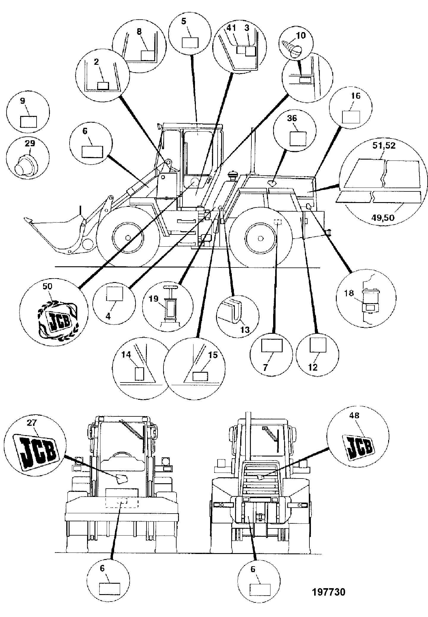 Табличка 817/03386 JCB