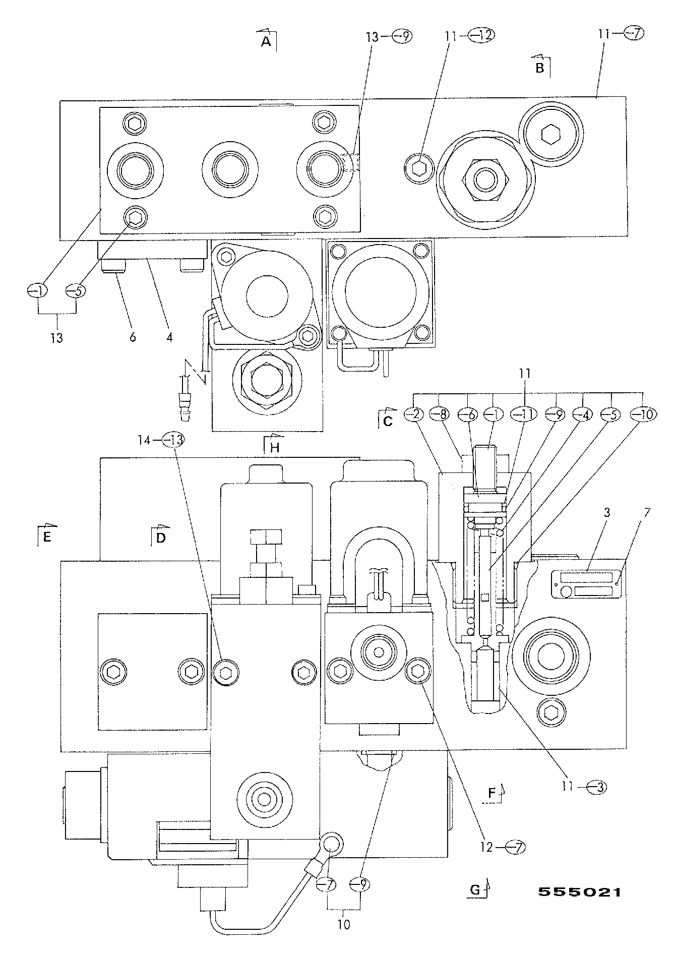 Корпус LUC0164 JCB