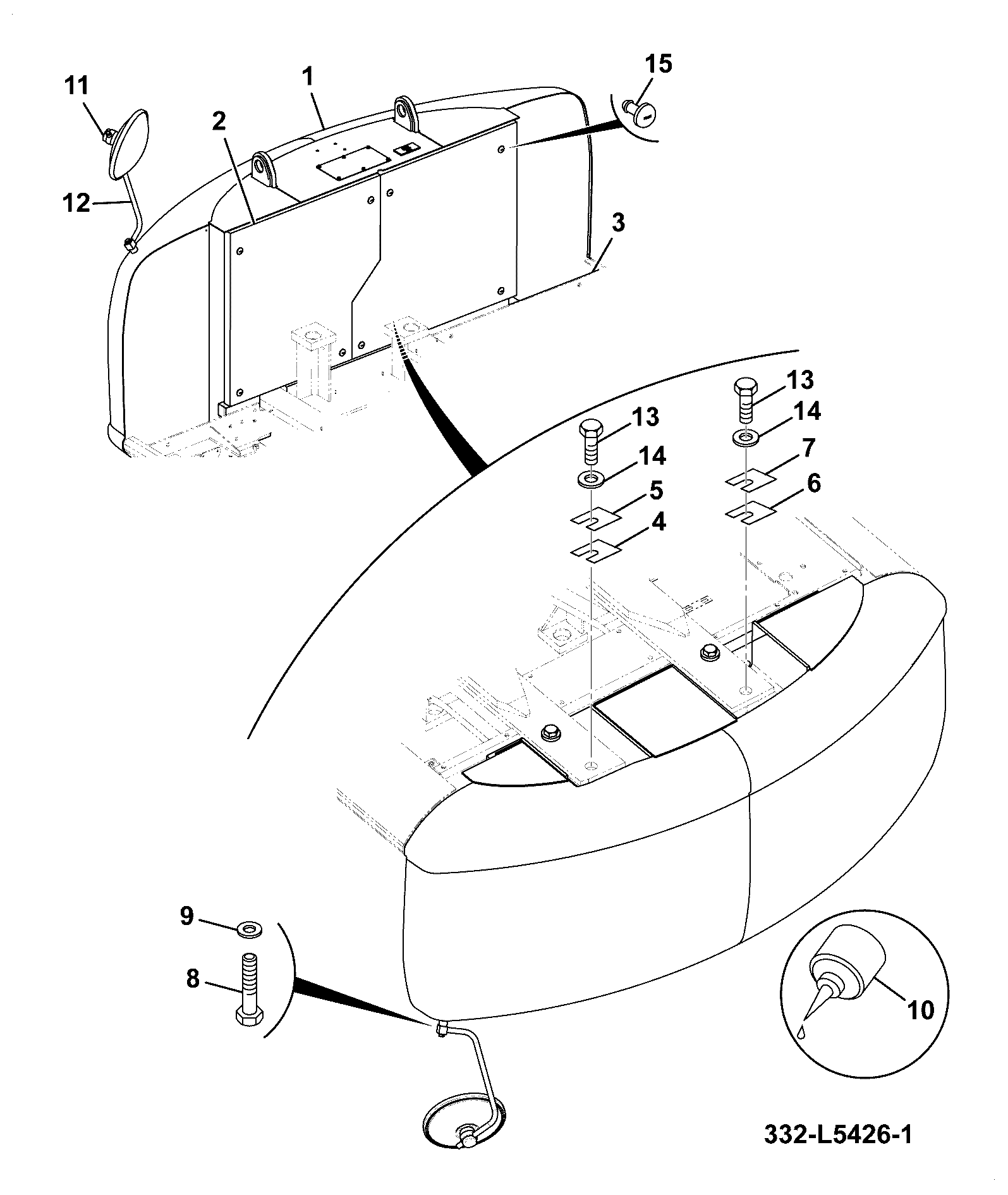 Противовес 332/L5425 JCB