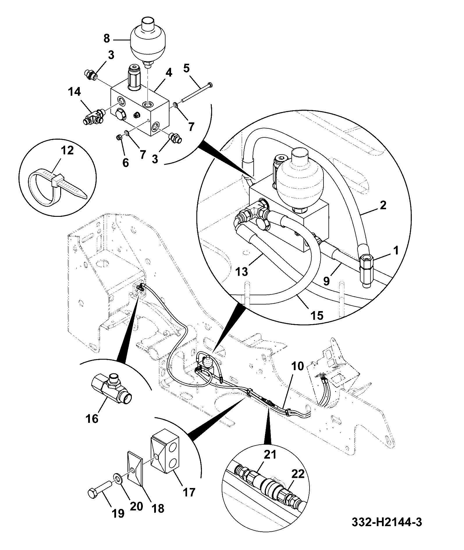 Шланг 332/P0950 JCB
