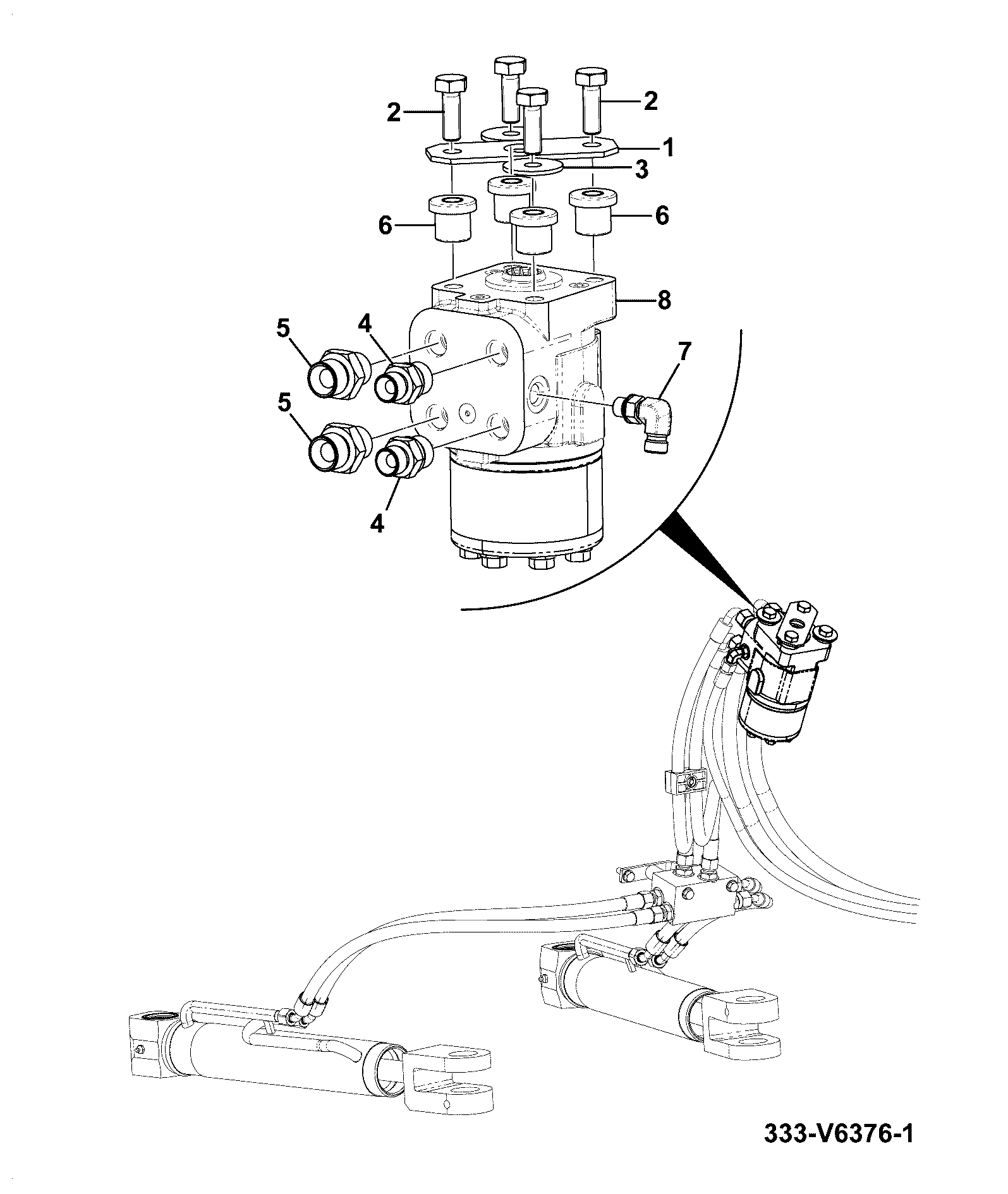 Клапан 333/V2250 JCB