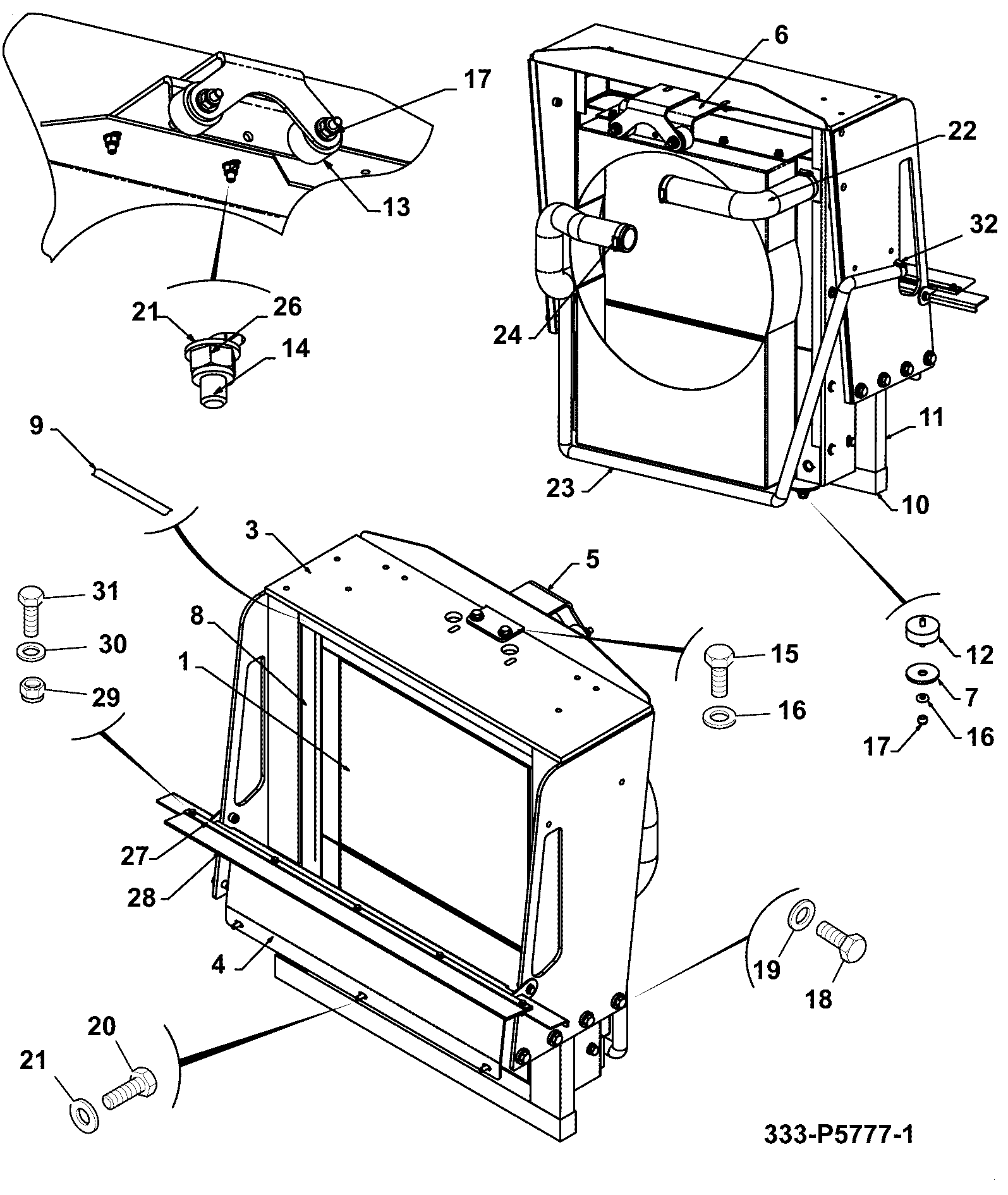 Радиатор охлаждения 333/P1257 JCB