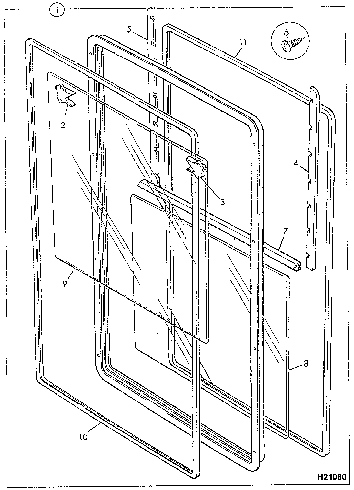 Стекло 827/20291 JCB