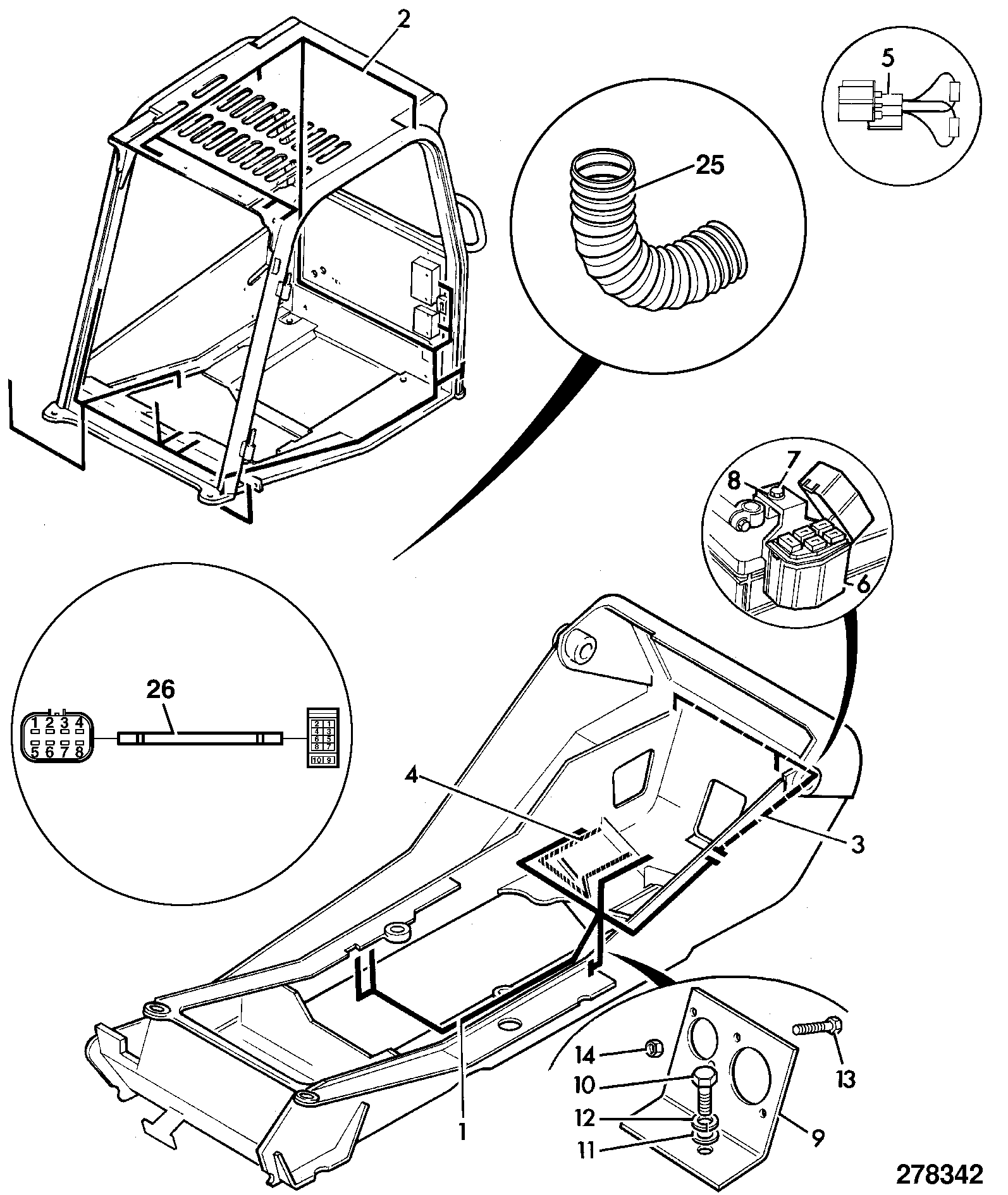 Жгут проводов 721/11074 JCB