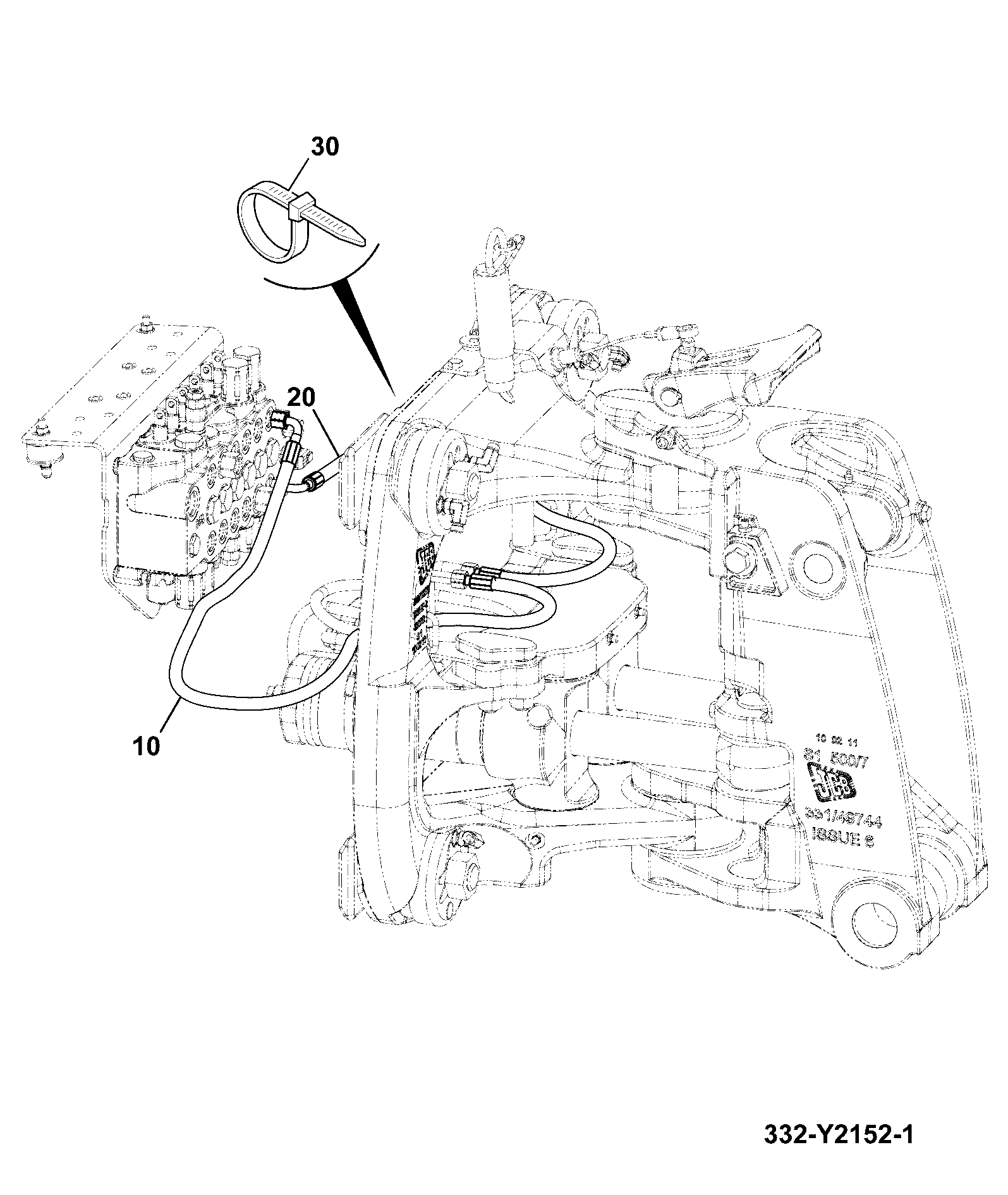 Шланг 332/Y2165 JCB