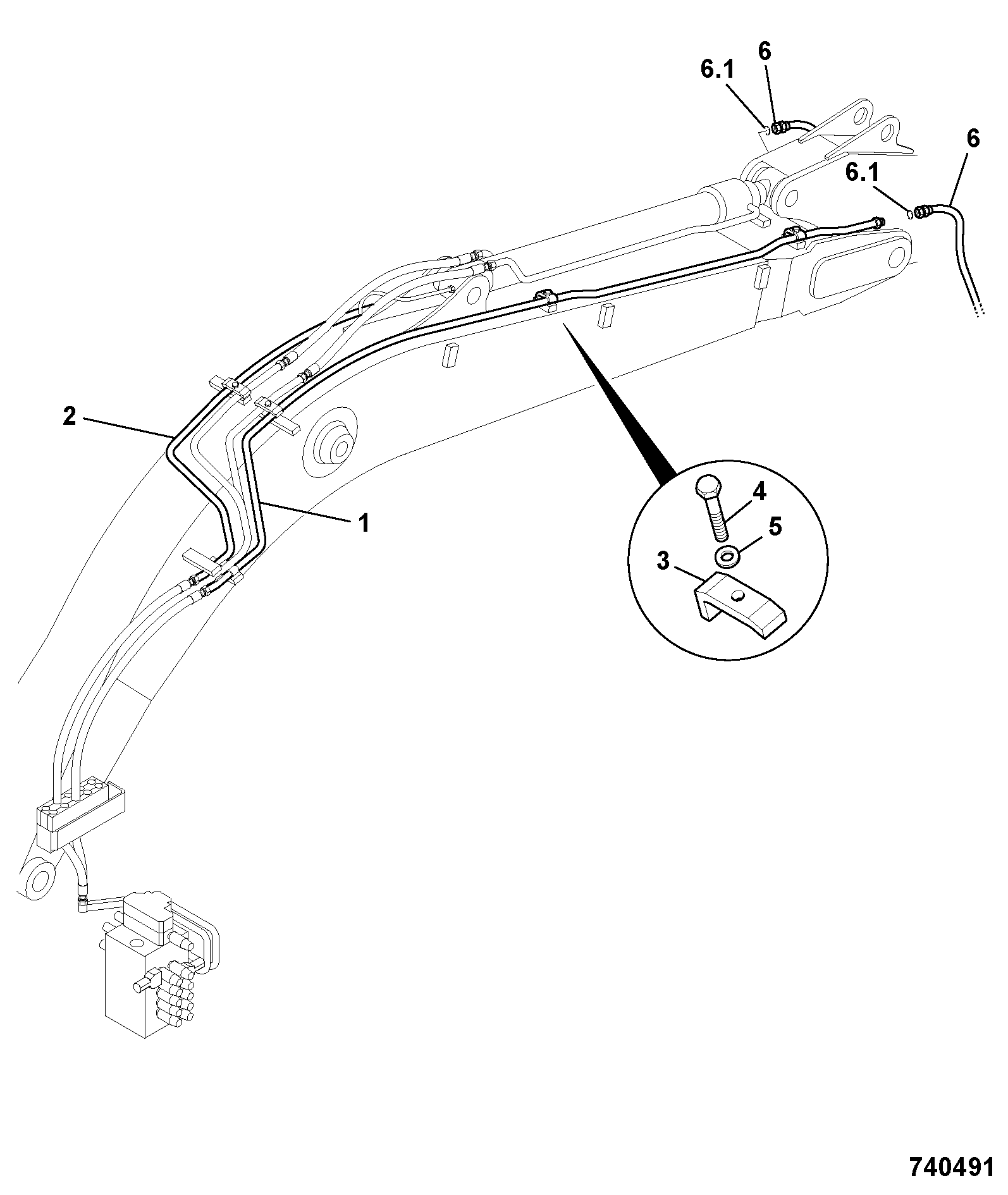 Труба 335/06538 JCB