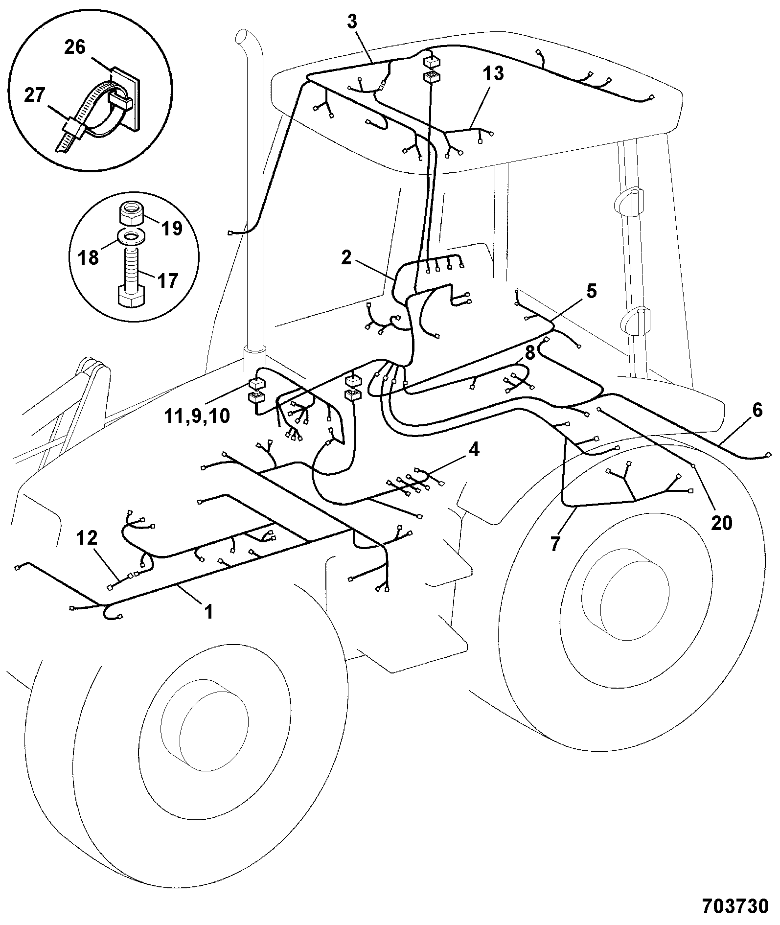 Жгут проводов 721/11203 JCB