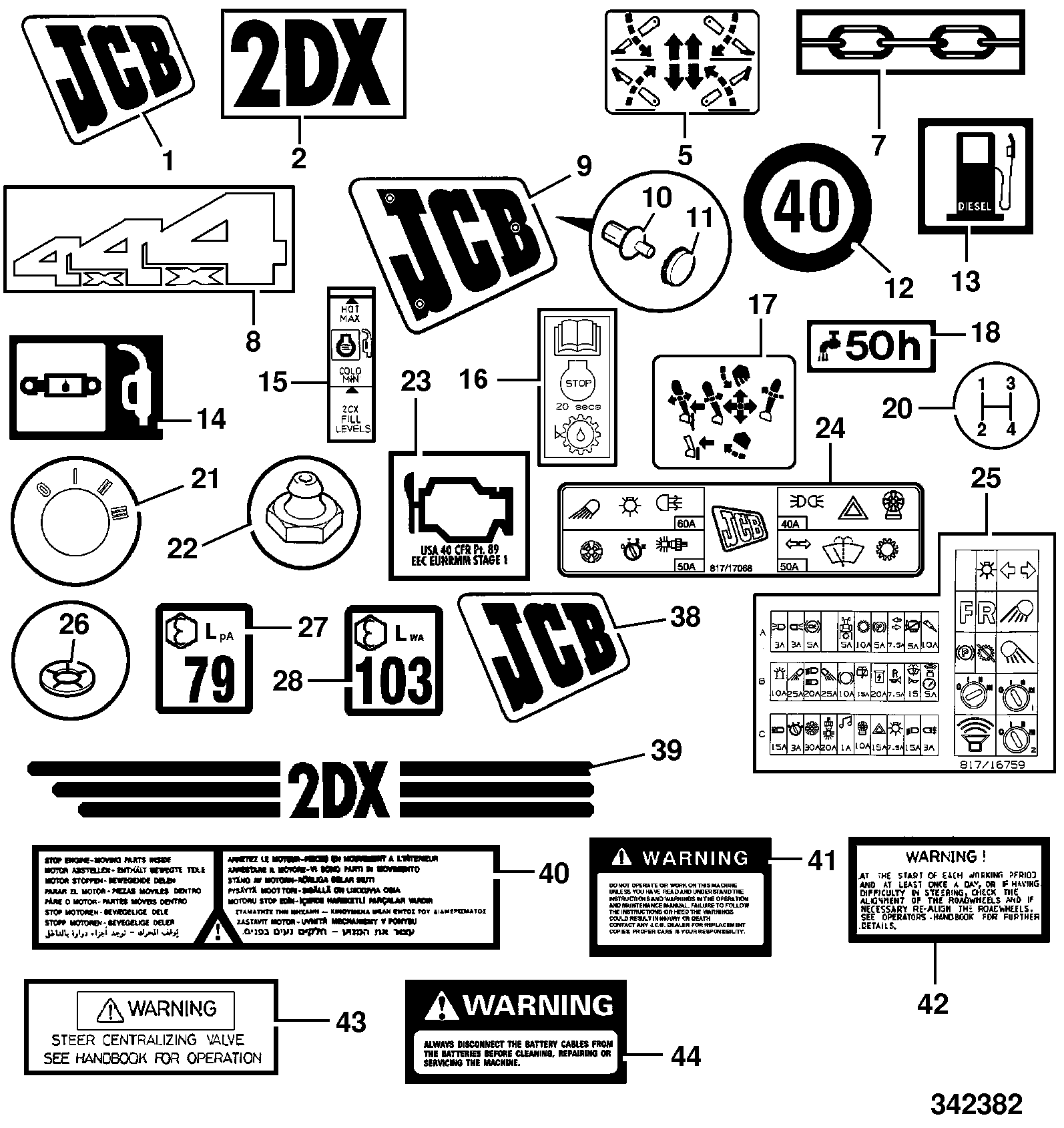 Наклейка 817/03997 JCB