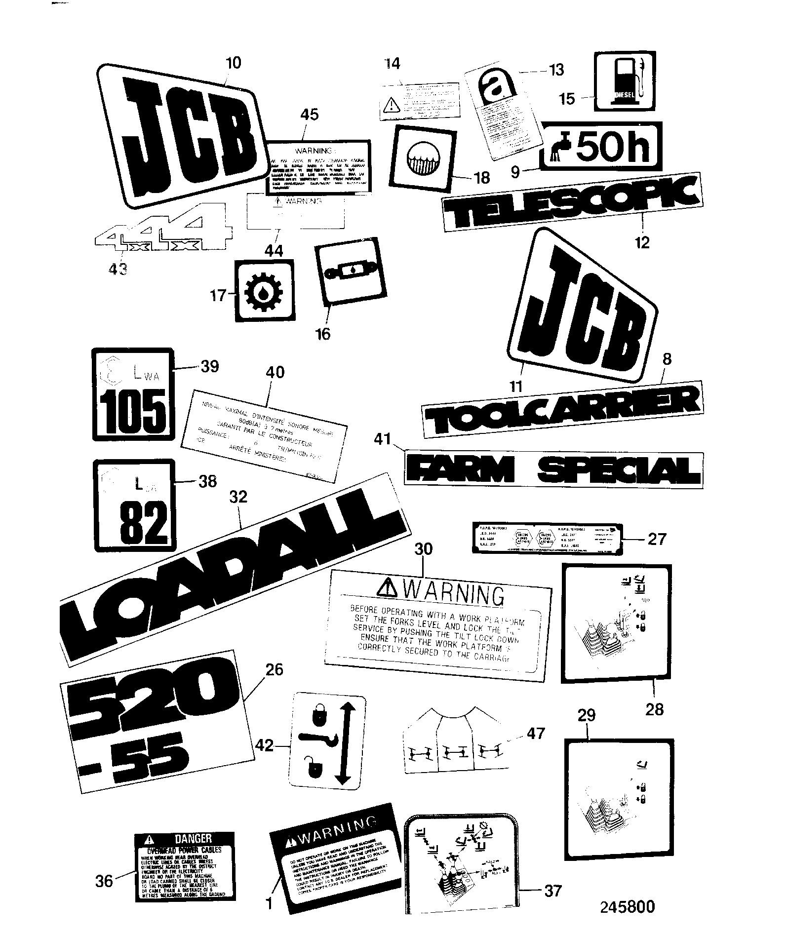 Наклейка 817/04191 JCB