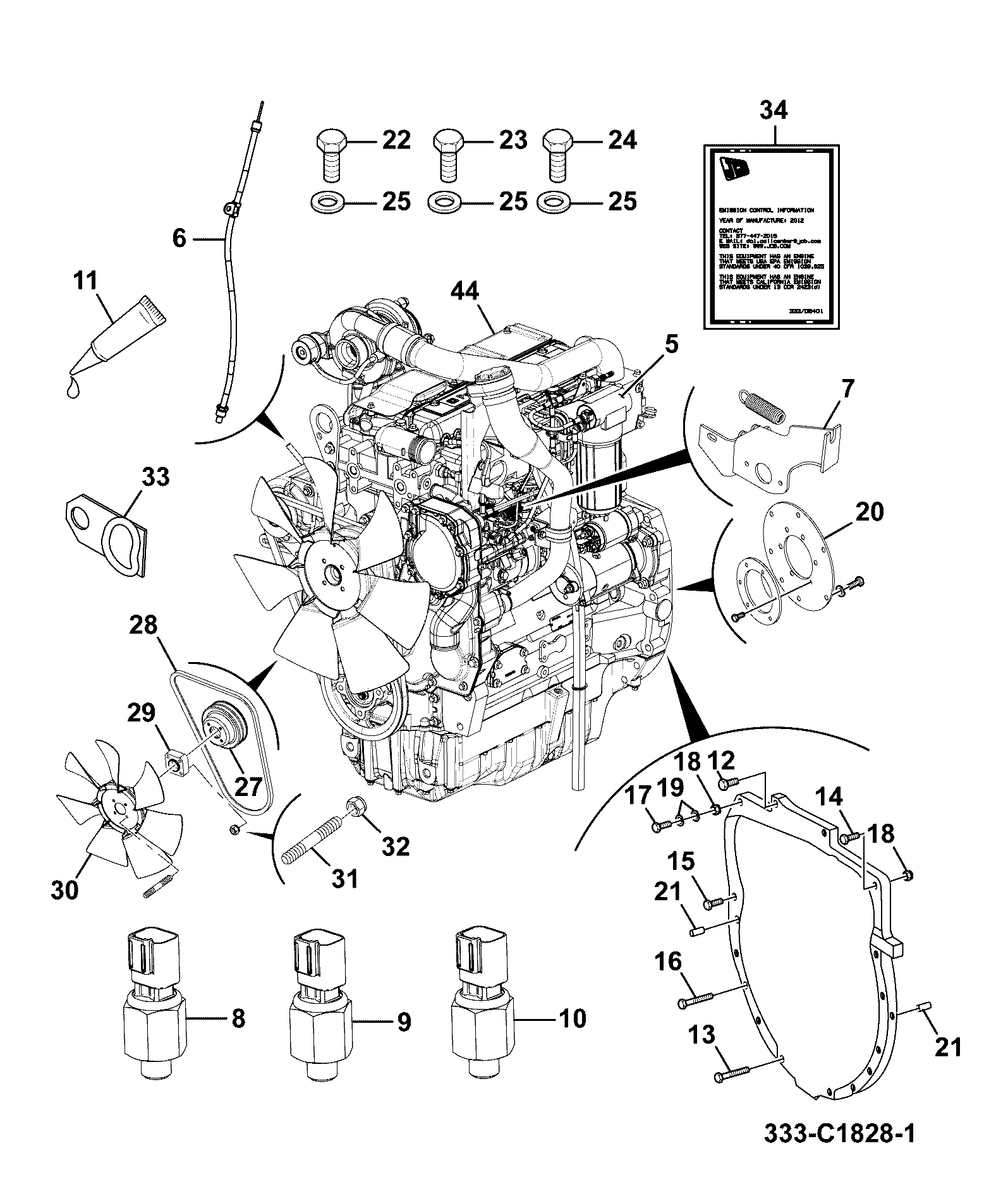 Управление 294/57824 JCB