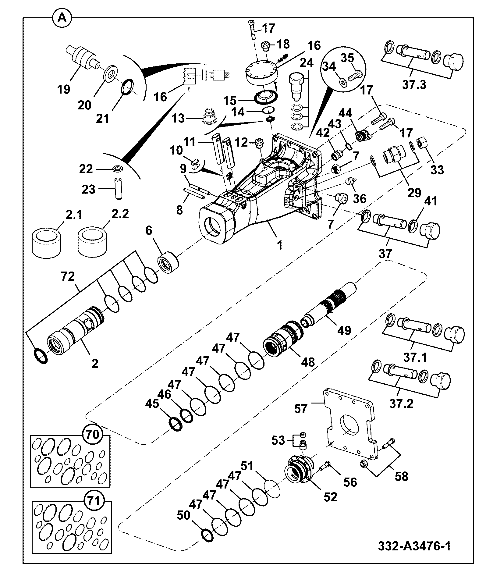 Комплект 332/G2792 JCB