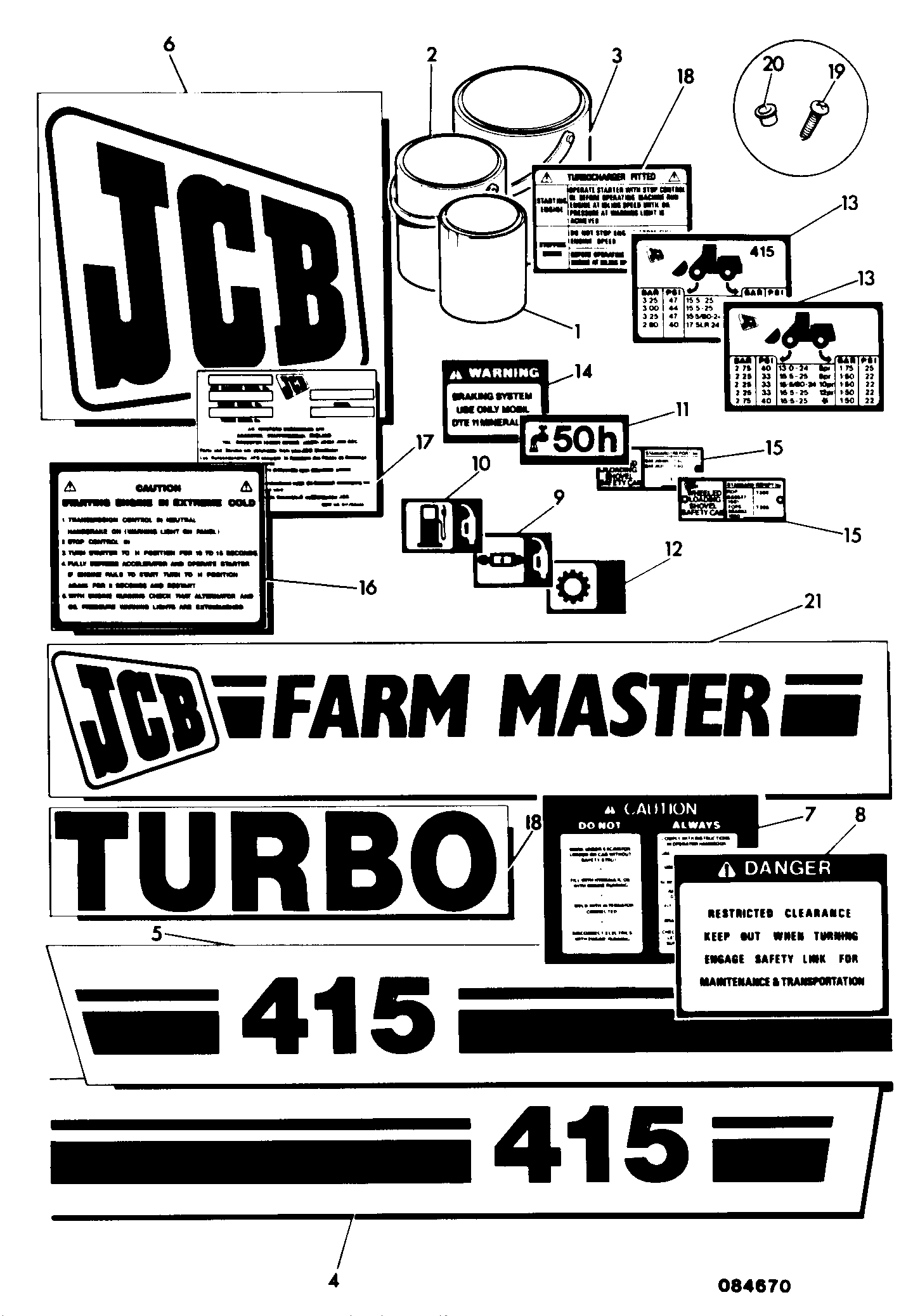 Табличка 817/00920 JCB