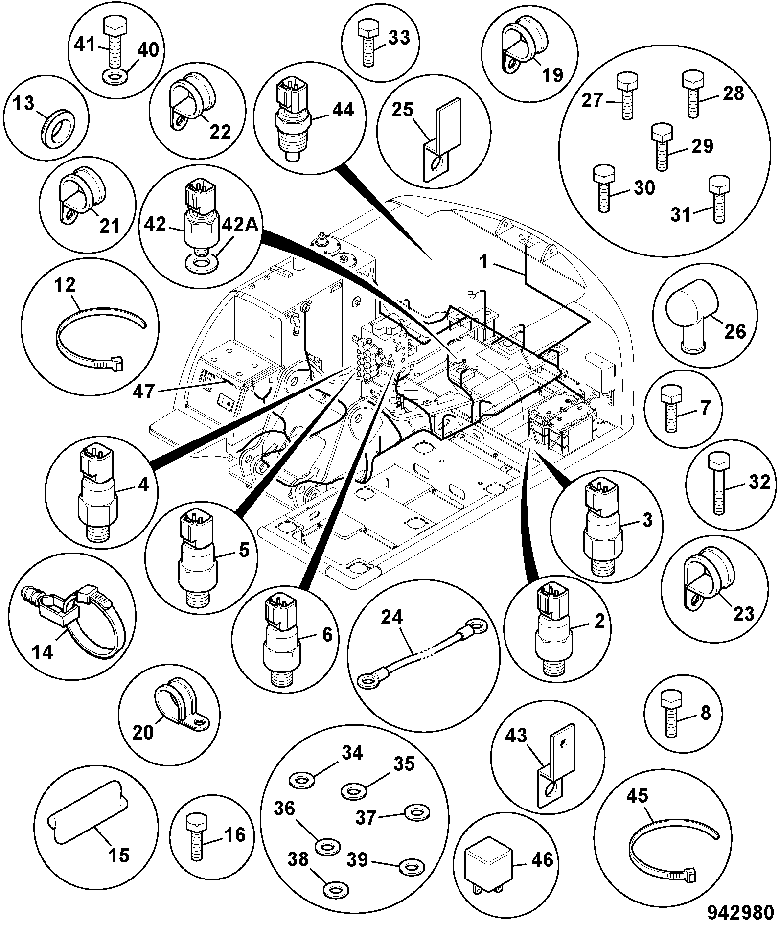 Жгут проводов 721/12417 JCB