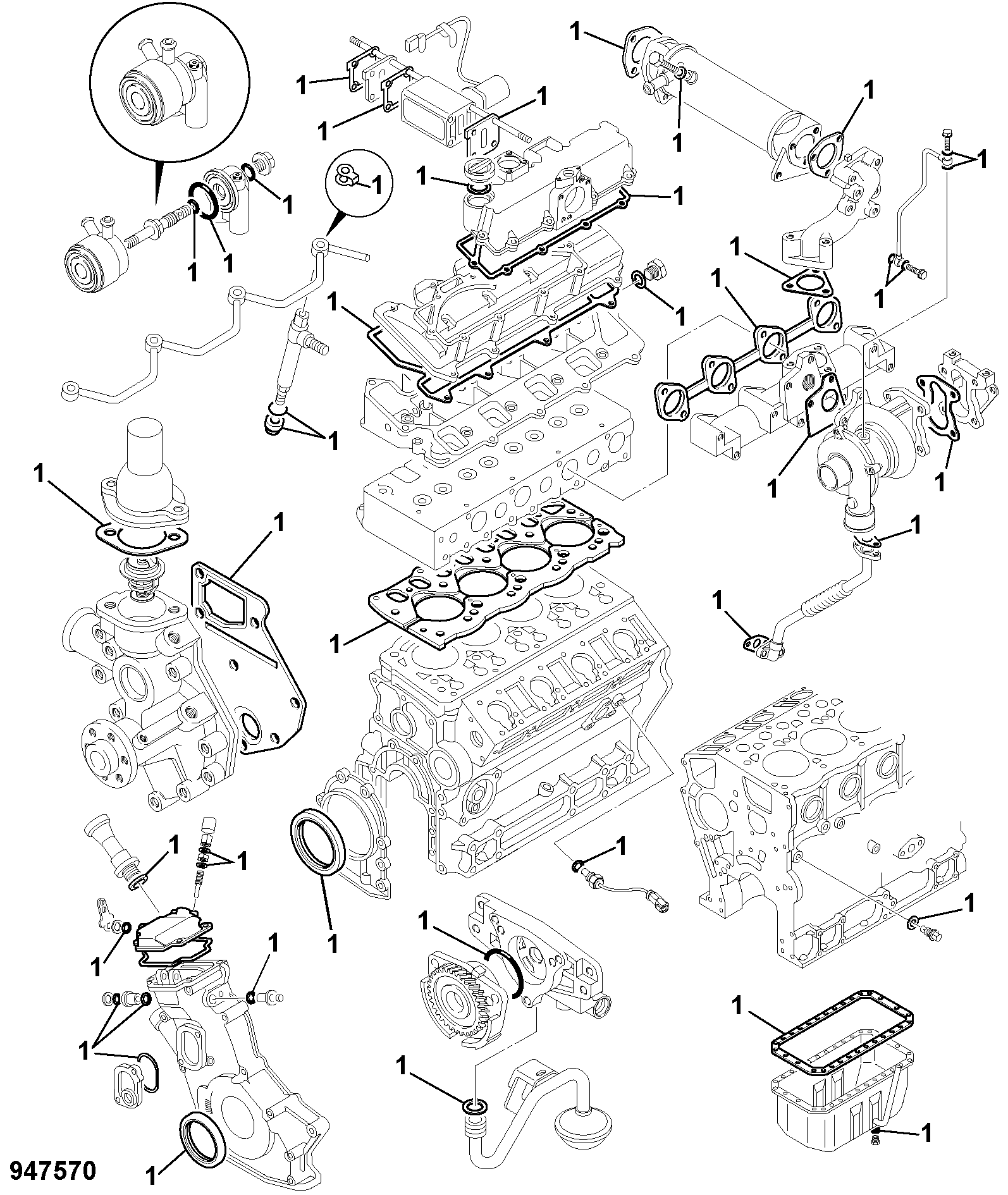 Комплект 02/802737 JCB