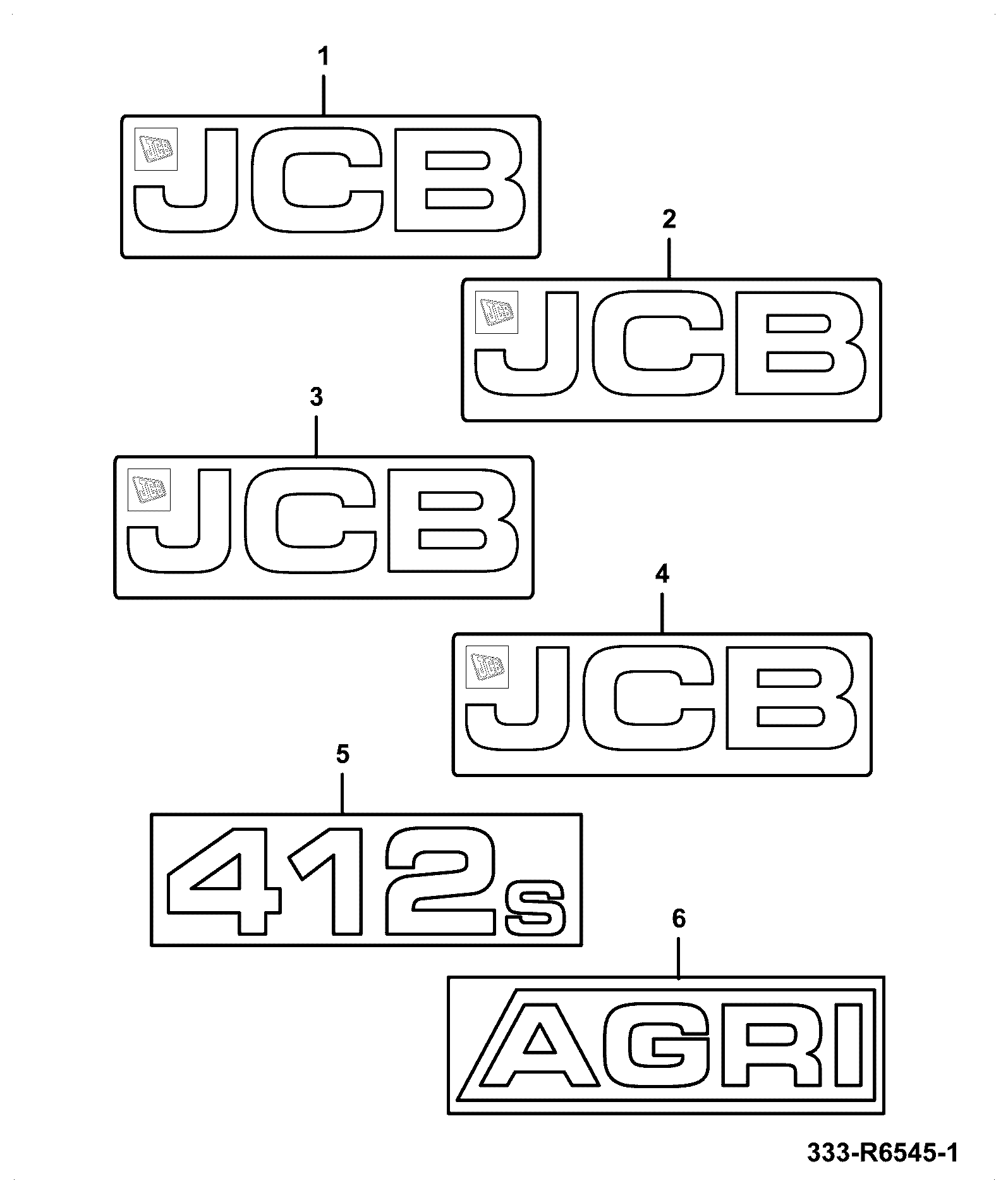 Наклейка 333/R4050 JCB