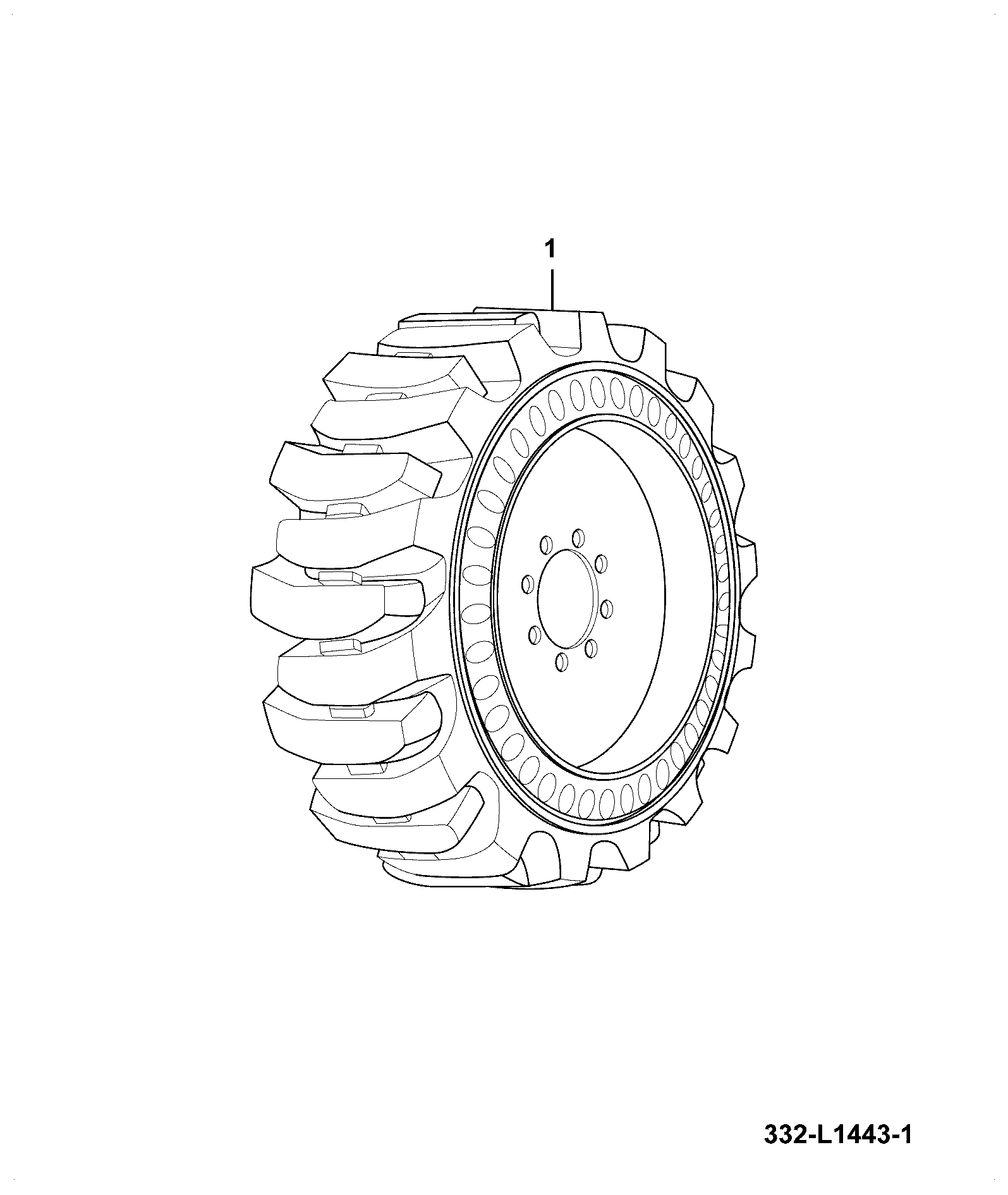 Колесо 332/L1443 JCB
