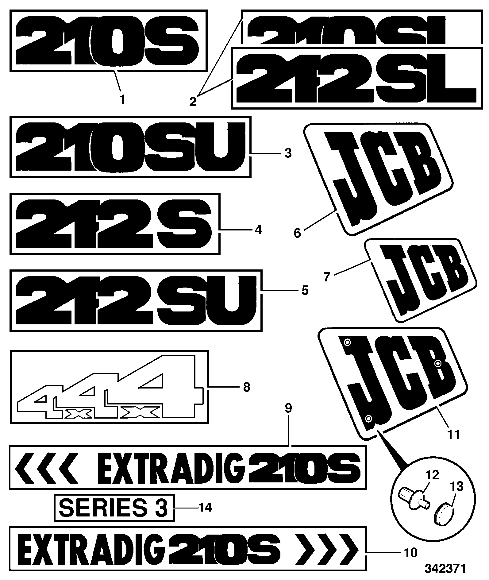 Наклейка 817/16845 JCB
