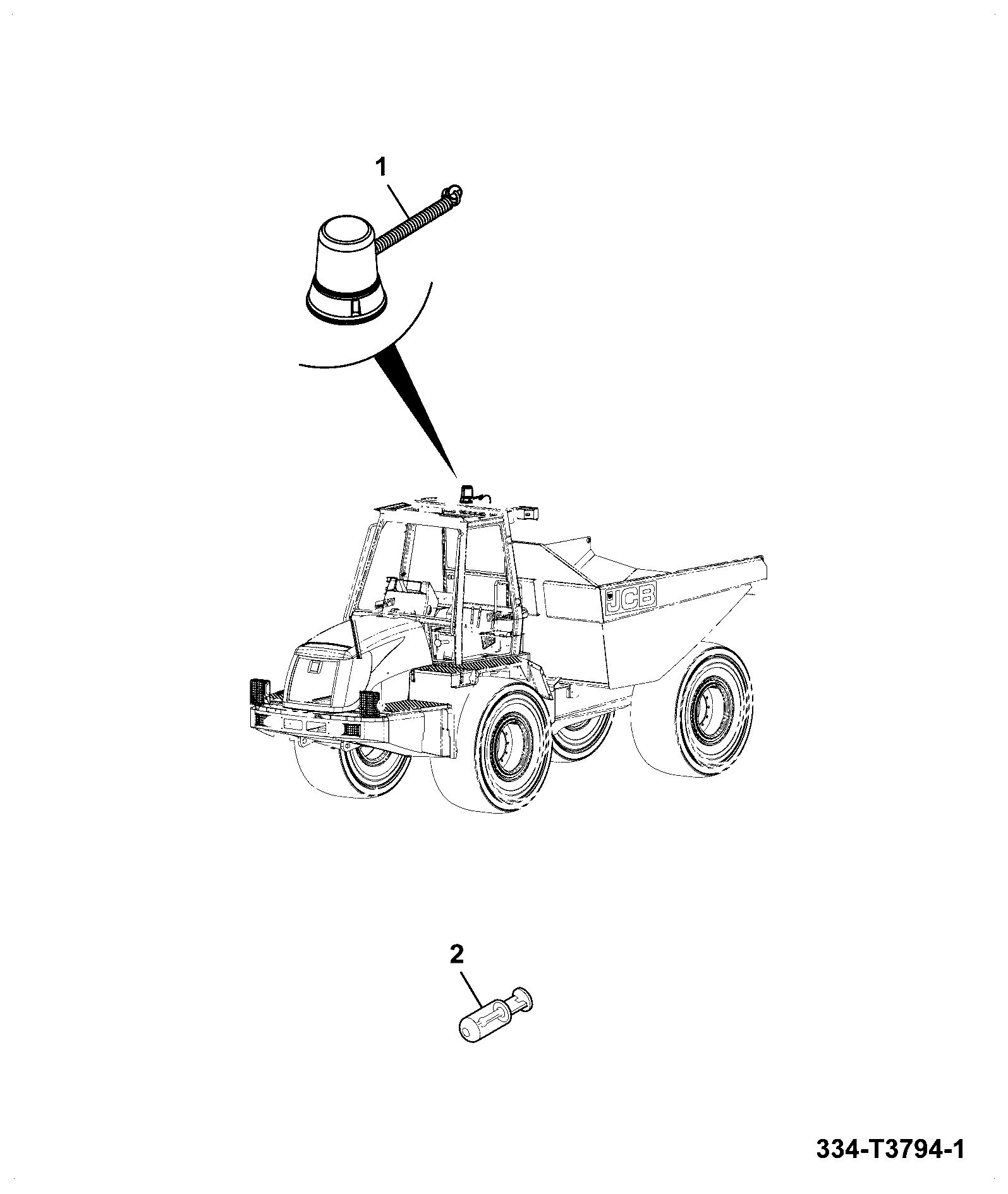 Проблесковый маяк 334/T3794 JCB