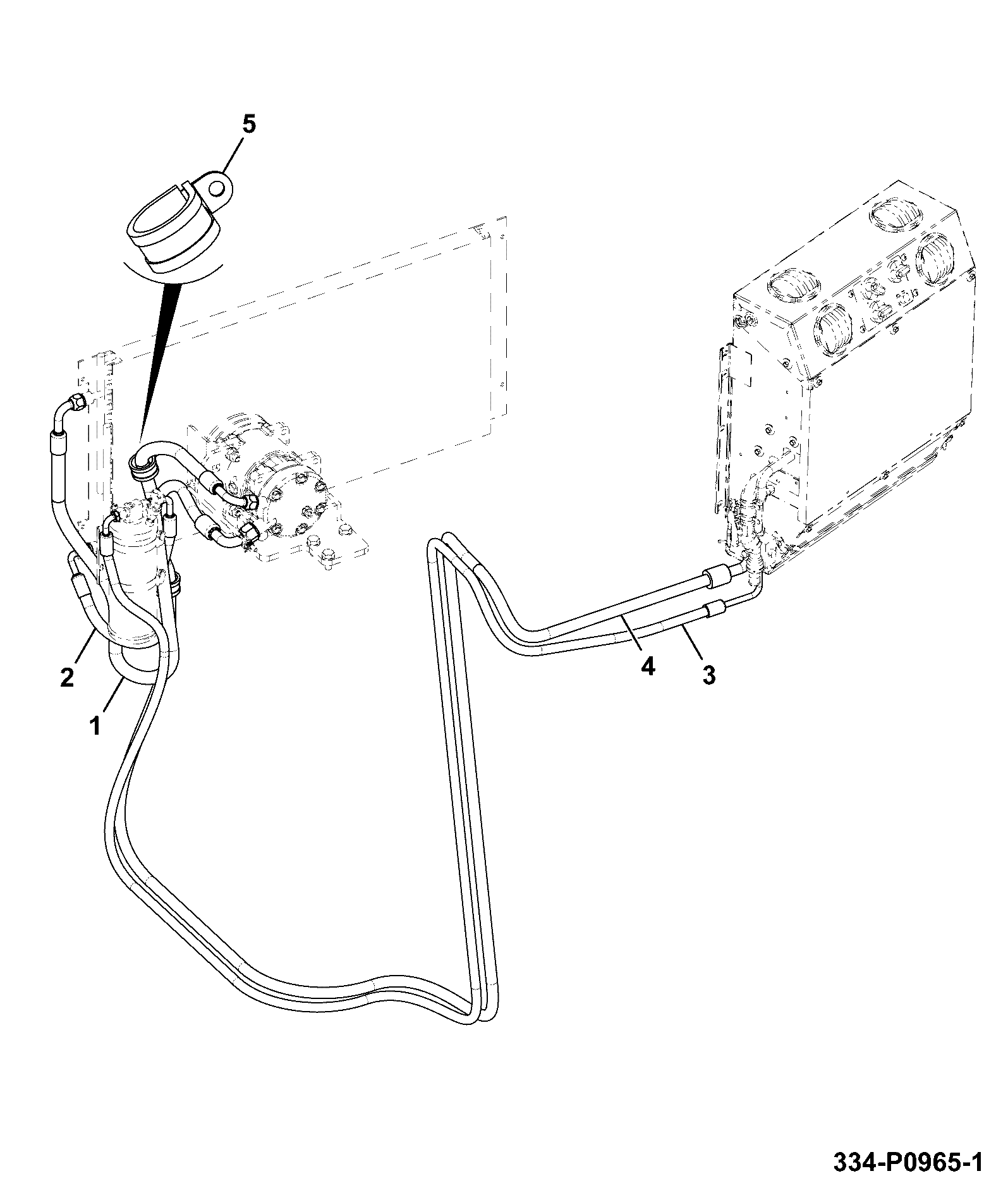 Шланг 334/P0461 JCB