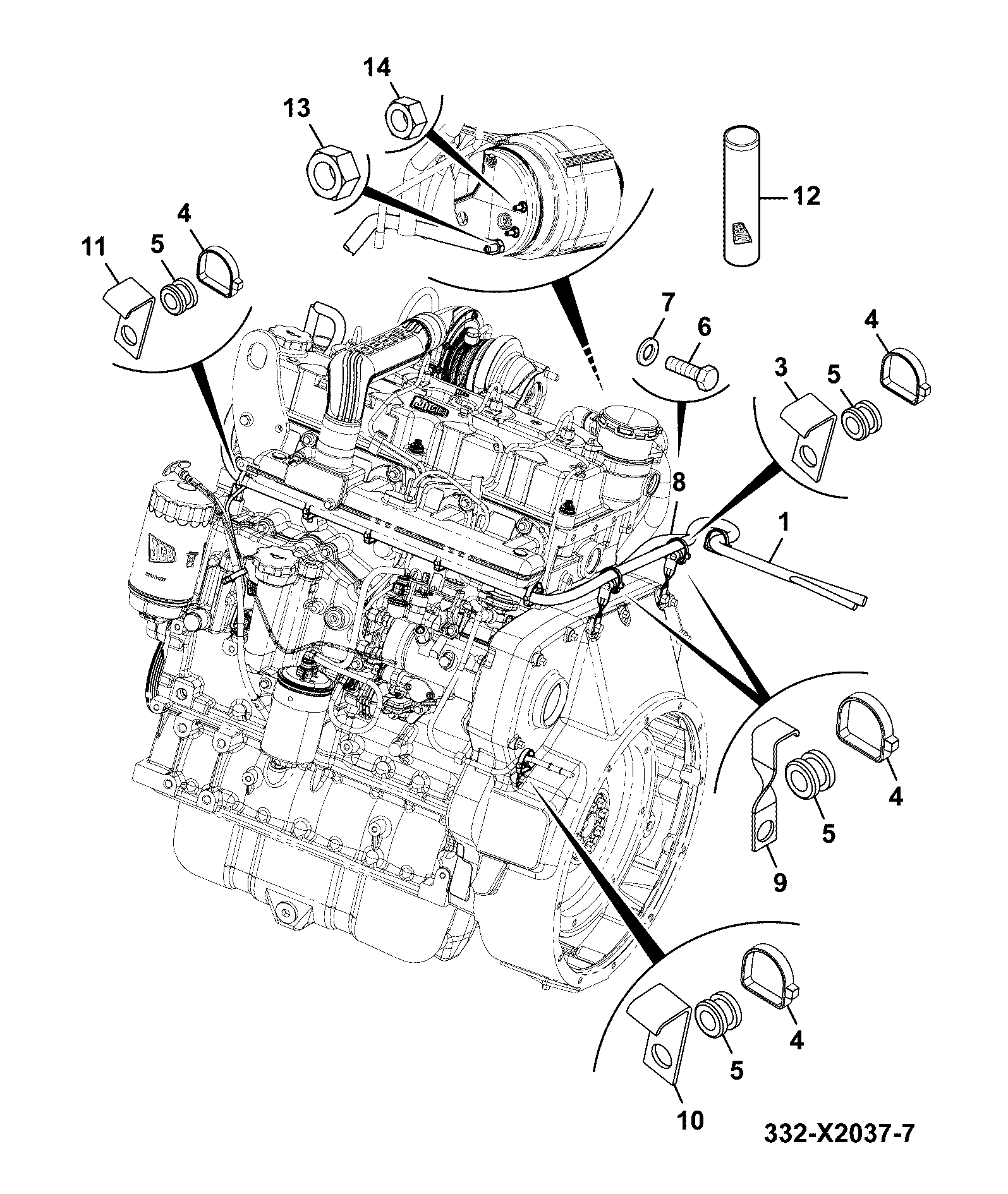 Жгут проводов 721/X1819 JCB