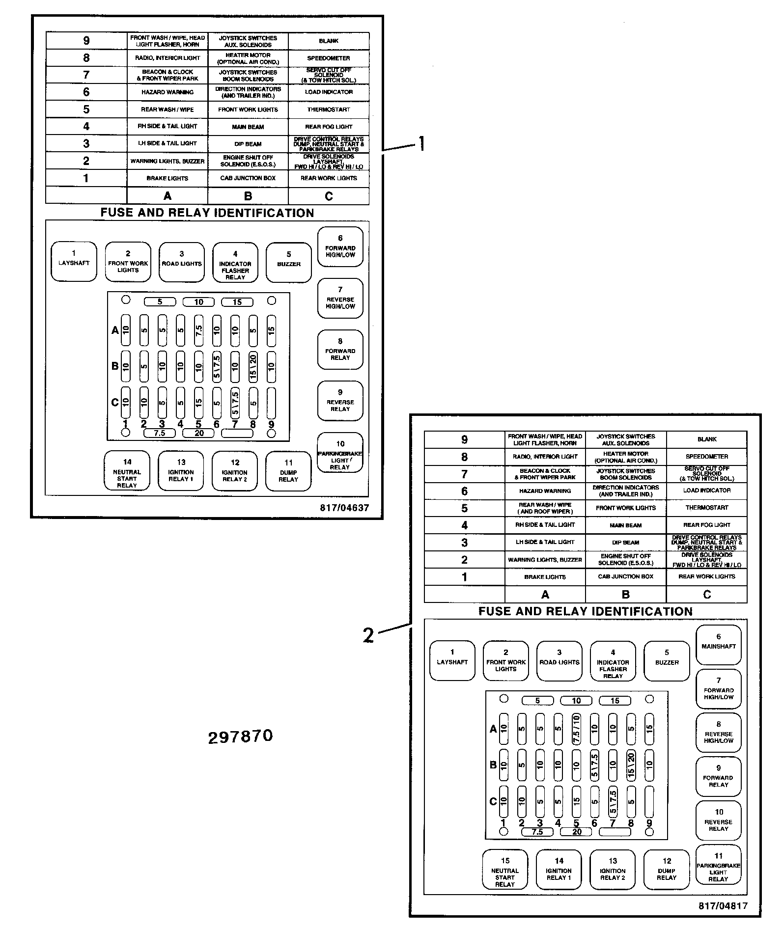 табличка 817/04817 JCB