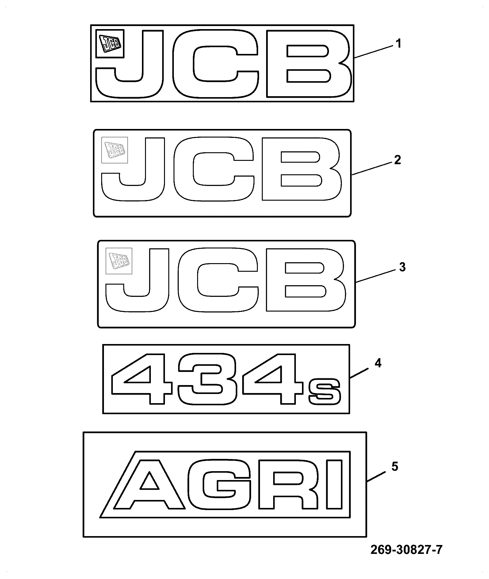 Наклейка 333/R5388 JCB