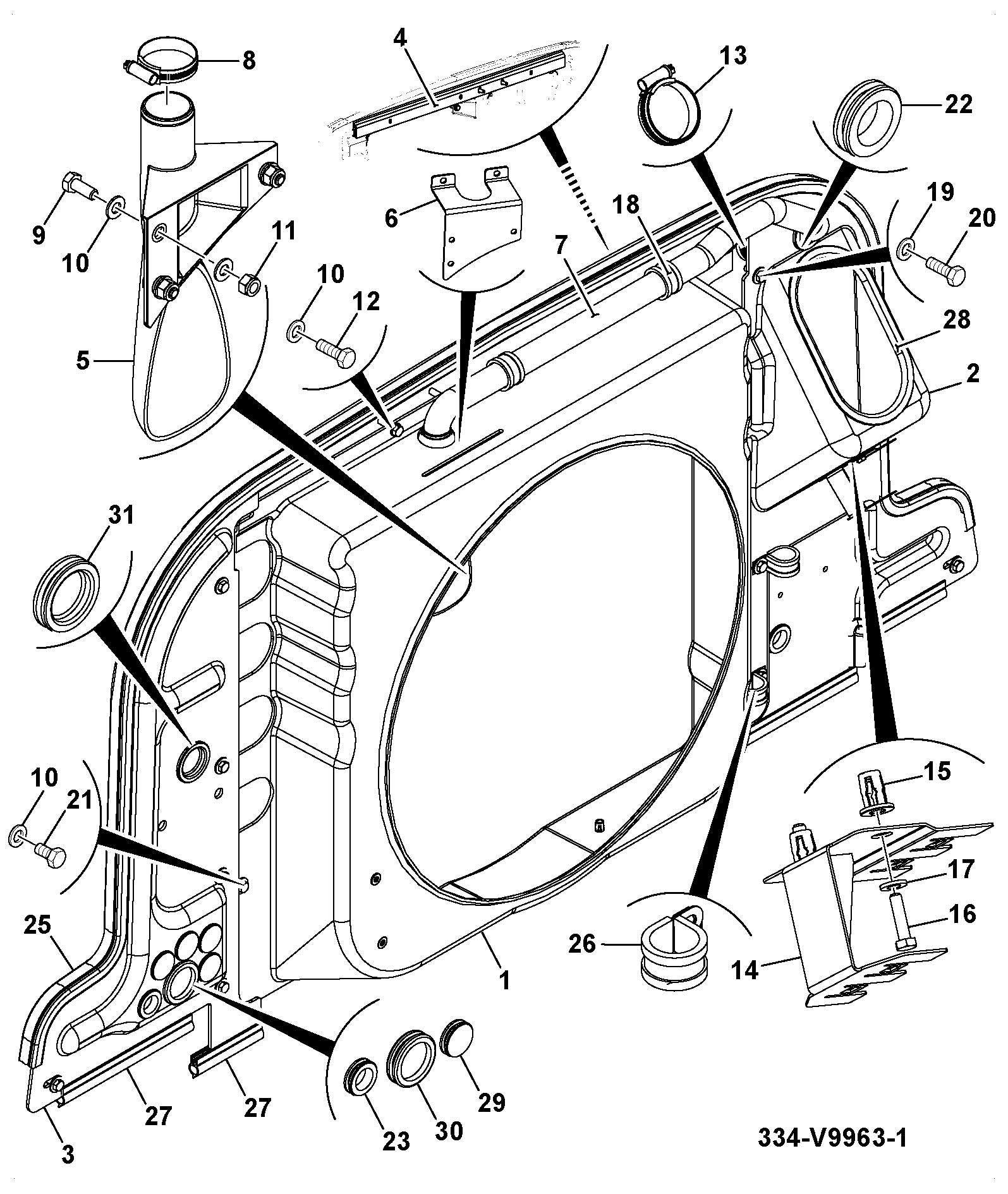 Капот 334/V9960 JCB