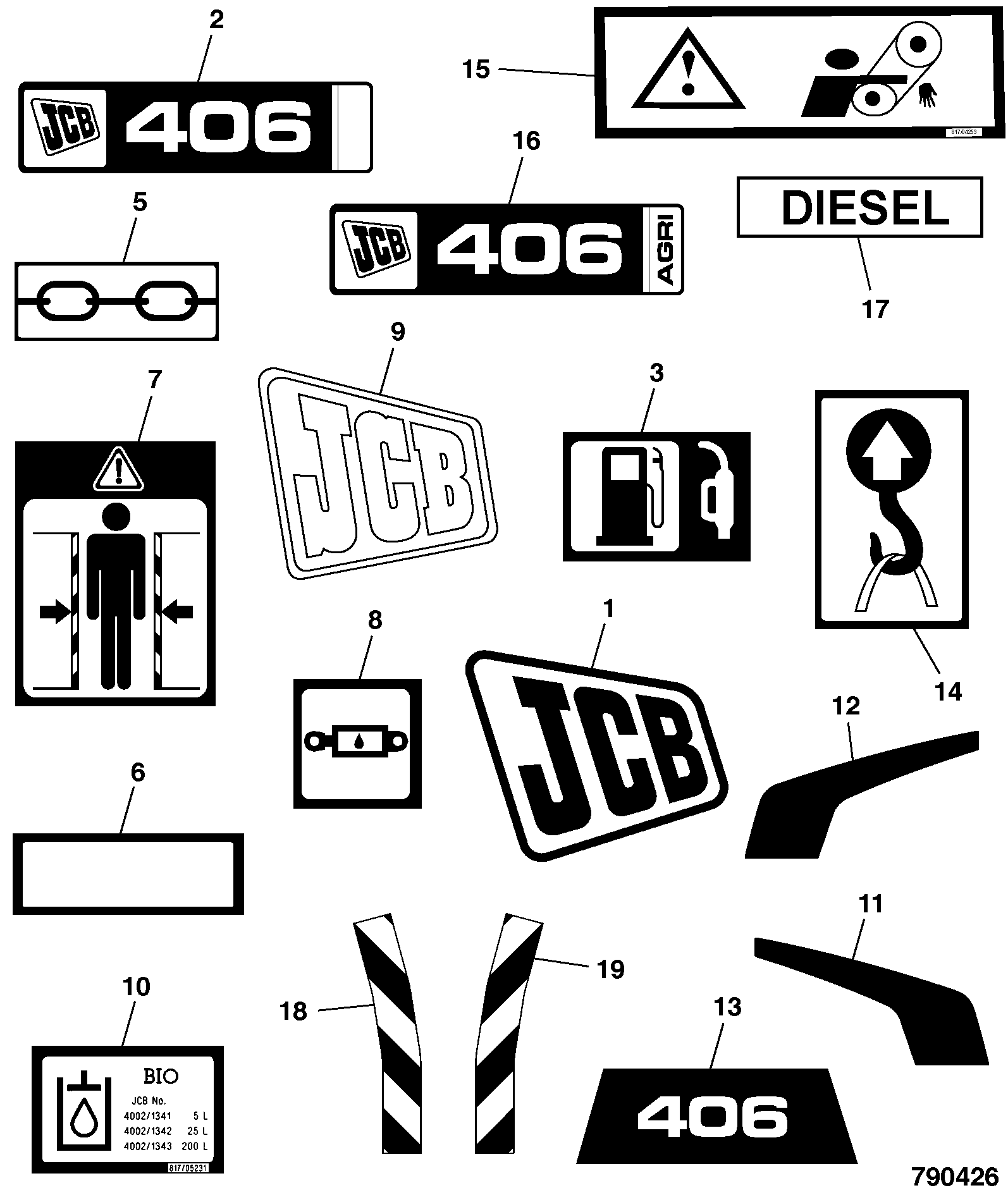 Наклейка 817/20988 JCB