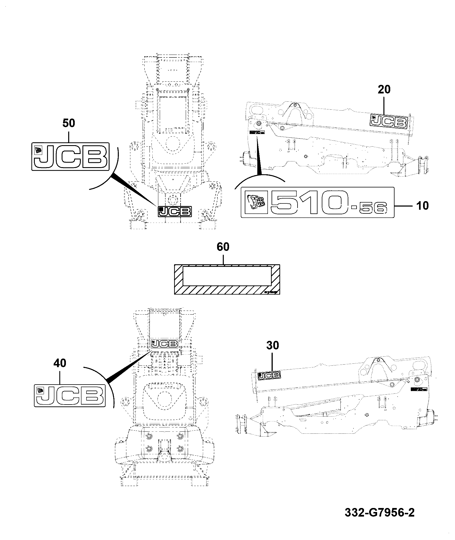 Наклейка 333/P7625 JCB