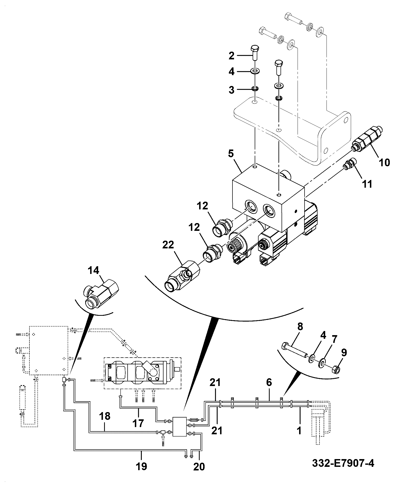 Шланг 332/F0898 JCB