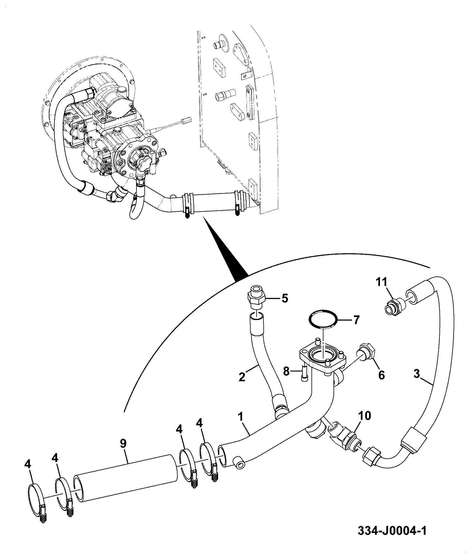 Шланг 333/J7335 JCB
