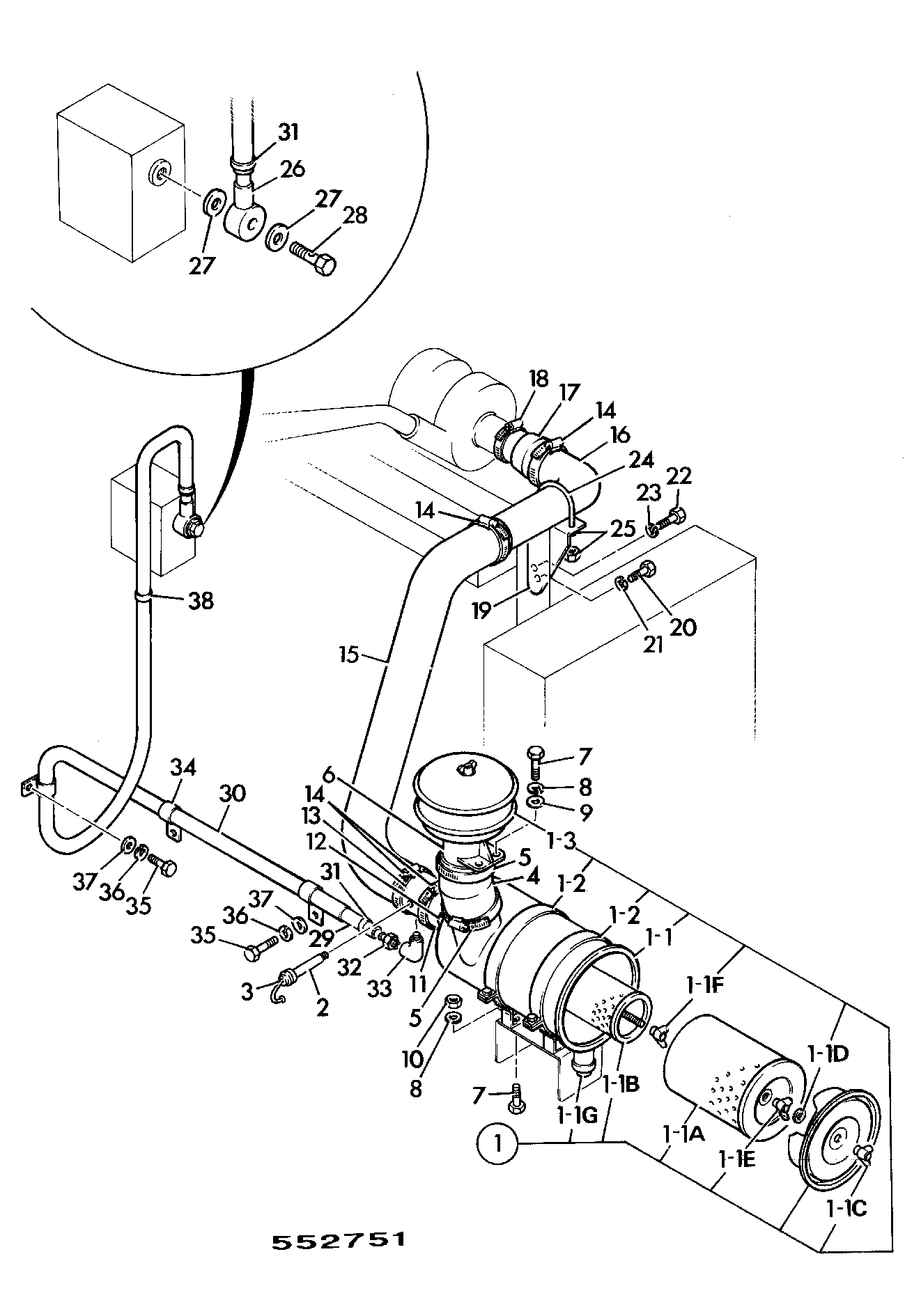 Фильтр KSH0519 JCB